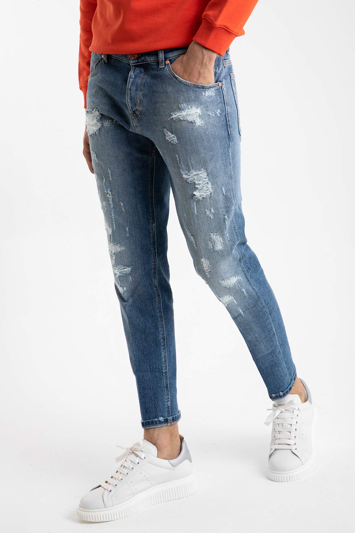 Pantaloni Torino Reggae Fit Yırtık Detaylı Jeans-Libas Trendy Fashion Store