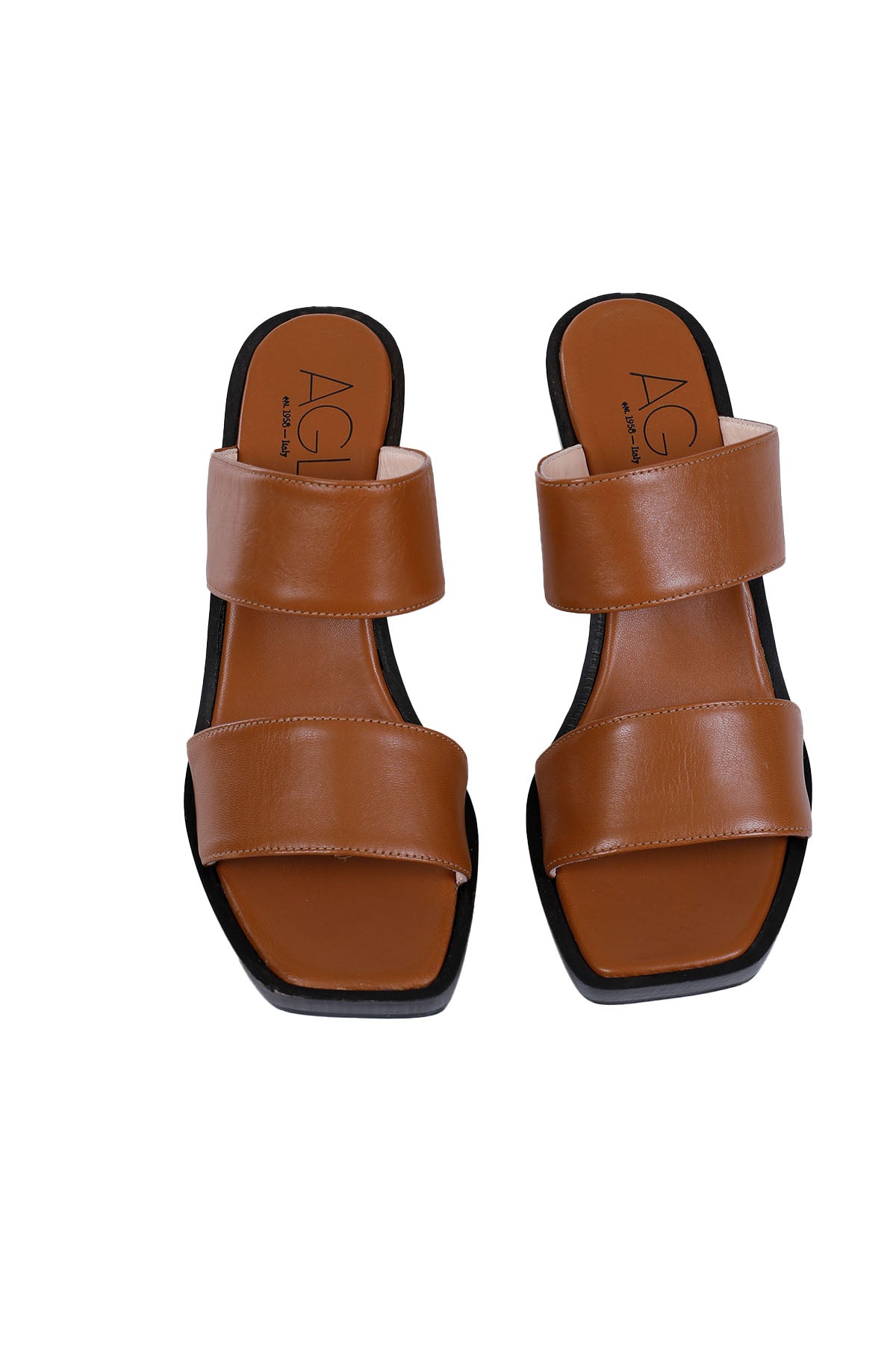 Agl Surin Brandy Küt Burun Topuklu Mule Terlik-Libas Trendy Fashion Store