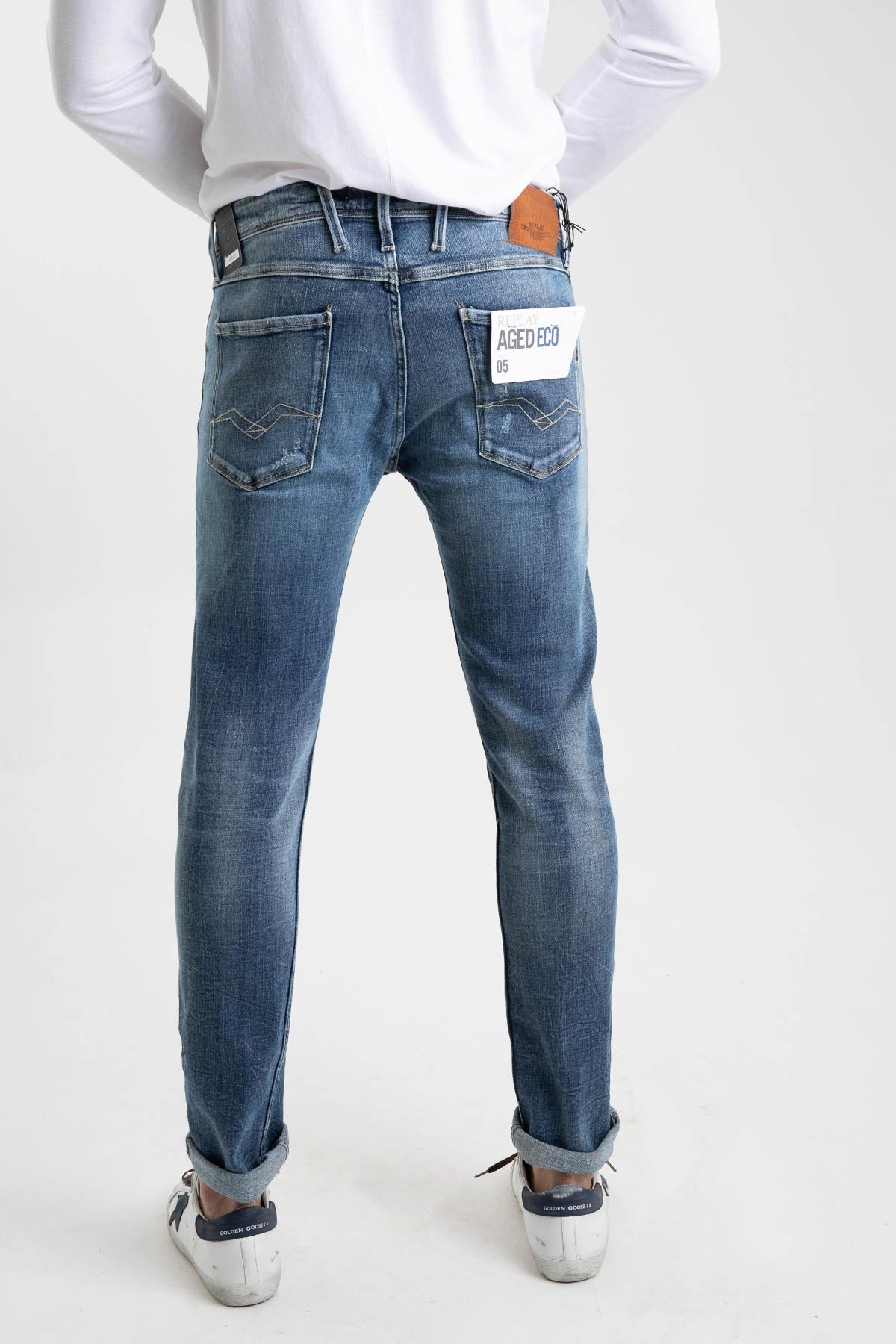 Replay Yırtıklı Eskitmeli Anbass Slim Fit Jeans-Libas Trendy Fashion Store