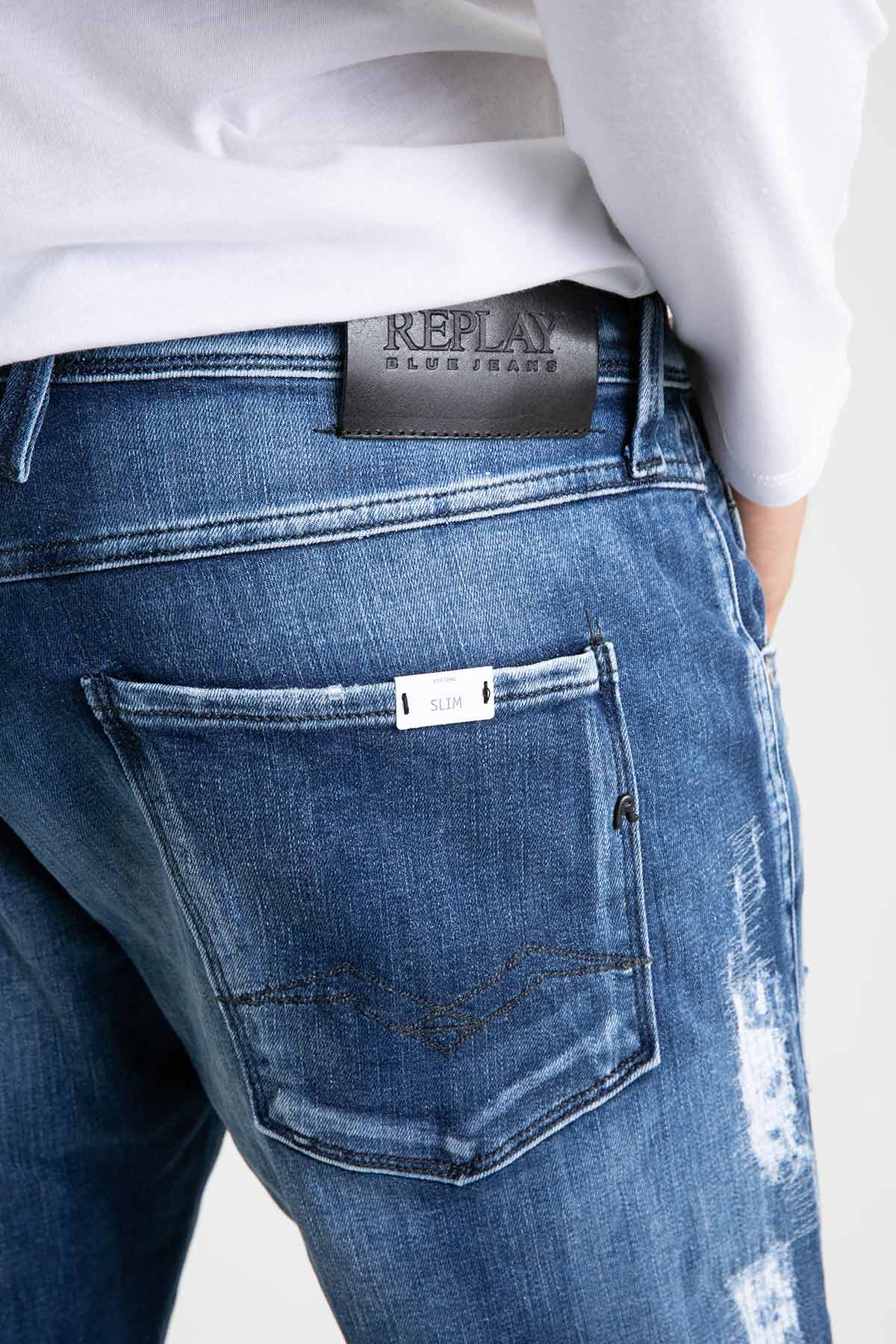 Replay Yırtıklı Anbass Slim Fit Jeans-Libas Trendy Fashion Store