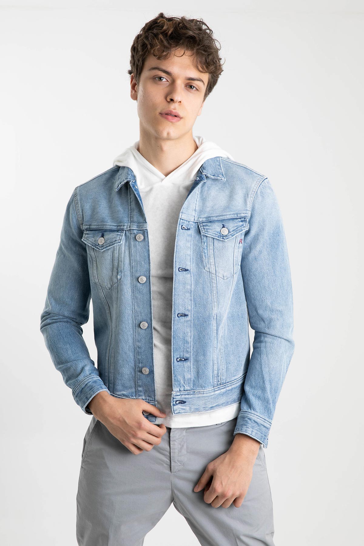 Replay Slim Fit Açık Yıkama Denim Ceket-Libas Trendy Fashion Store