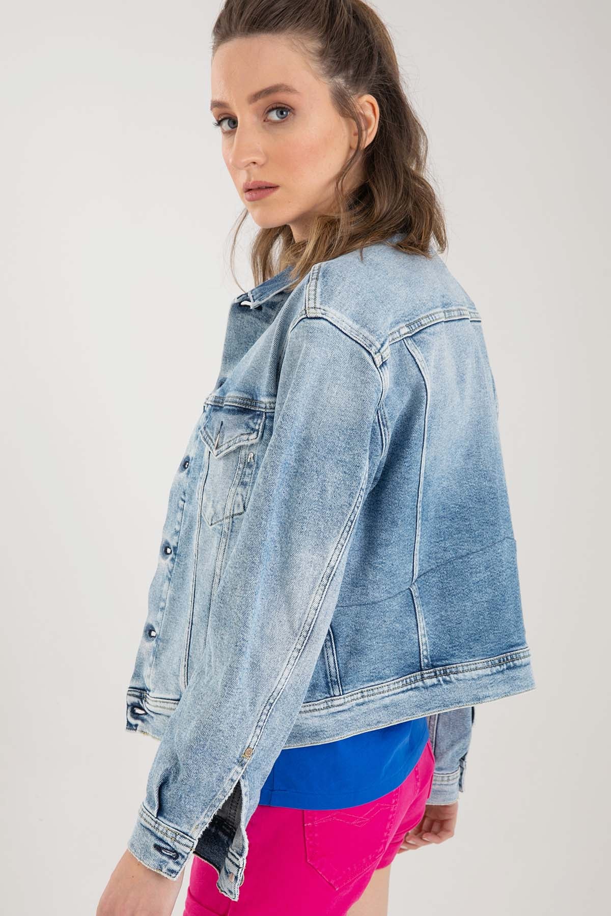 Replay Yıkamalı Jean Ceket-Libas Trendy Fashion Store