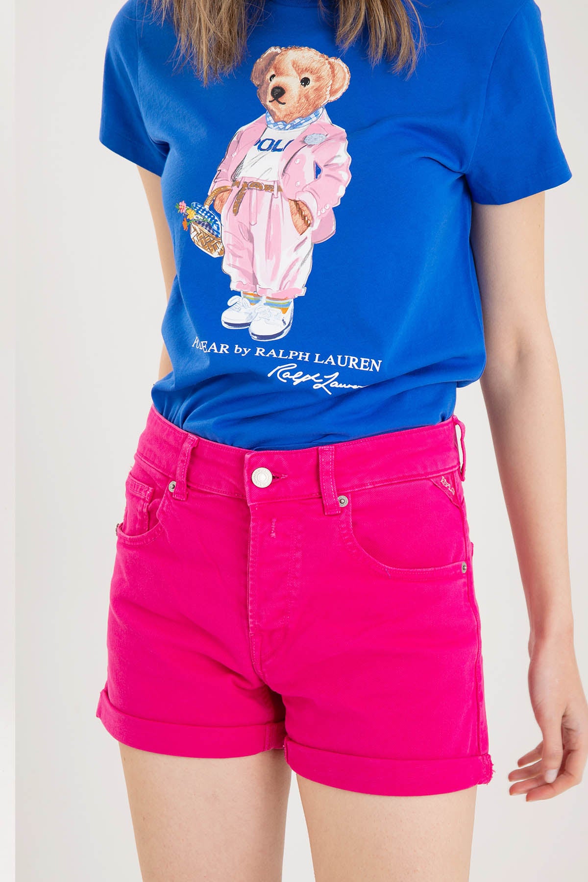 Replay Renkli Yıkamalı Jean Şort-Libas Trendy Fashion Store