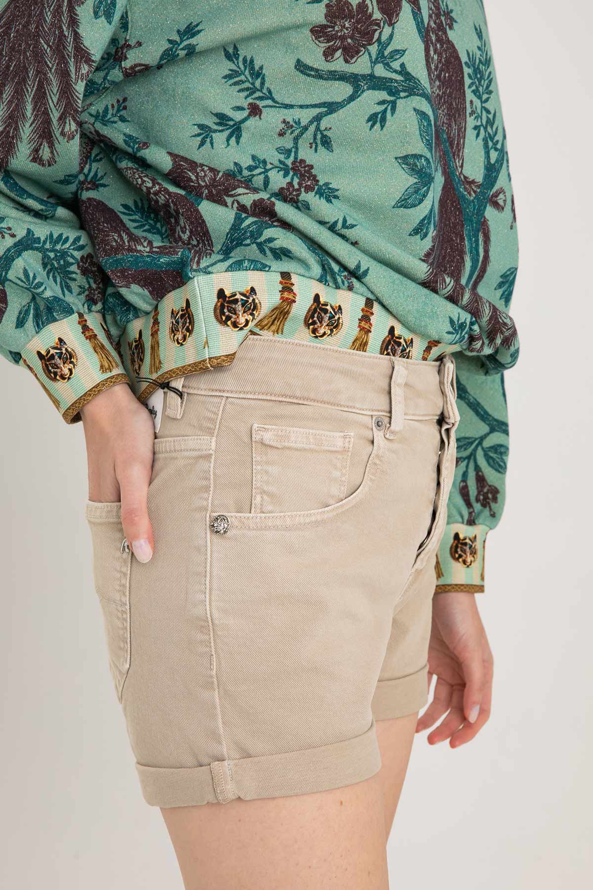 Replay Yıkamalı Bej Jean Şort-Libas Trendy Fashion Store