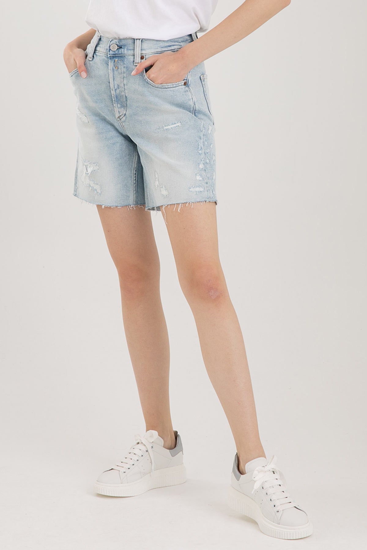 Replay Yüksek Bel Jean Şort-Libas Trendy Fashion Store