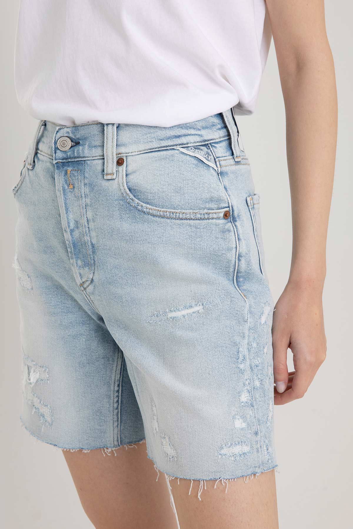 Replay Yüksek Bel Jean Şort-Libas Trendy Fashion Store