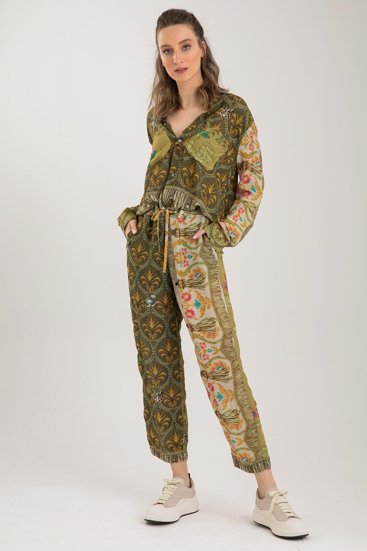 Replay Belden Bağcıklı Desenli Tulum-Libas Trendy Fashion Store