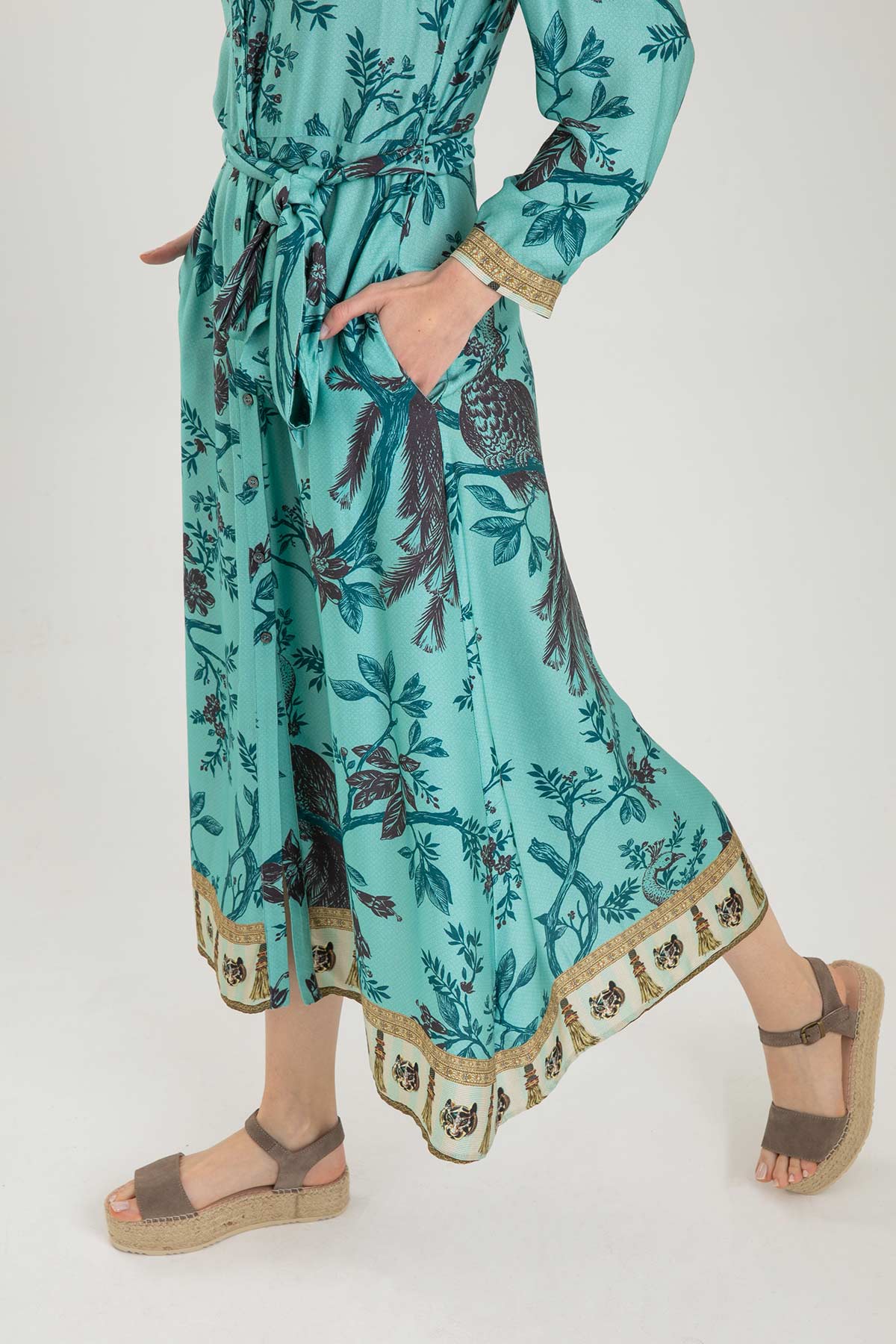 Replay Belden Kuşaklı Maxi Elbise-Libas Trendy Fashion Store