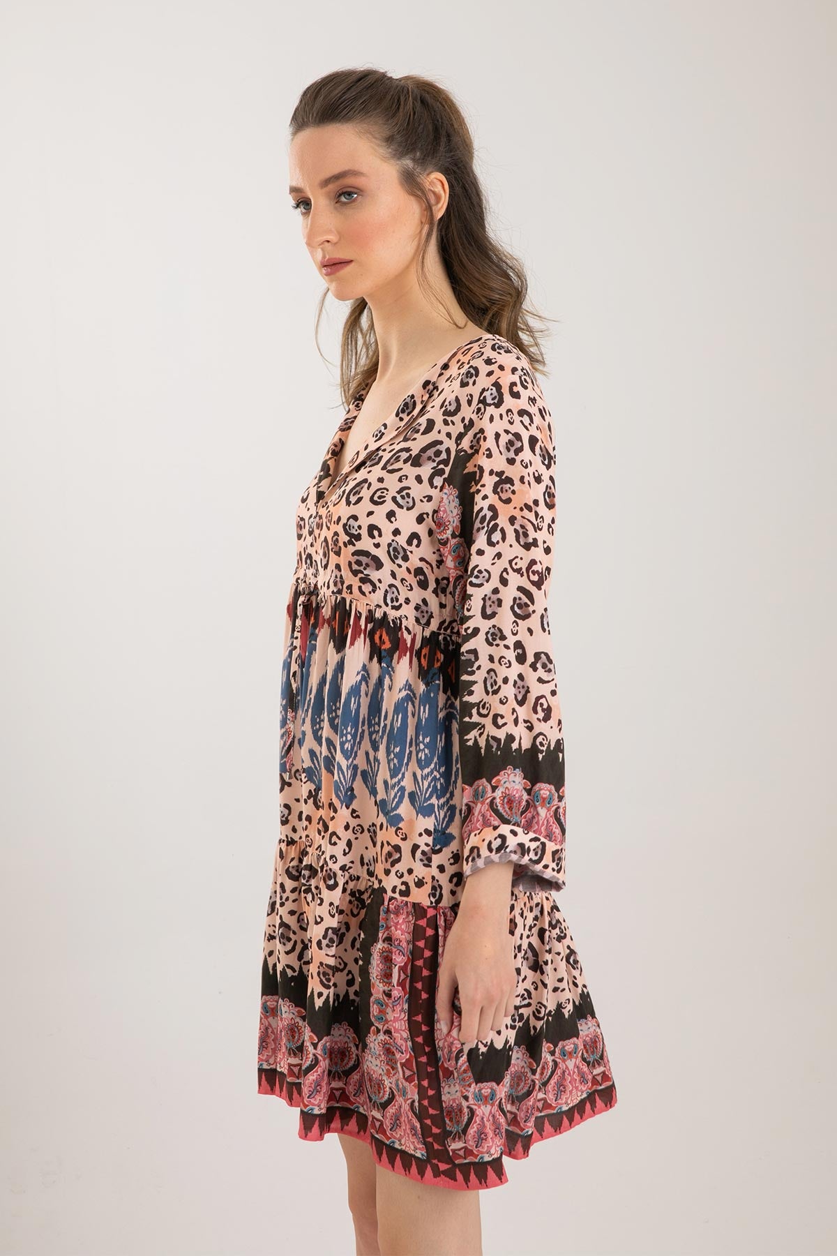 Replay V Yaka Diz Üstü Elbise-Libas Trendy Fashion Store