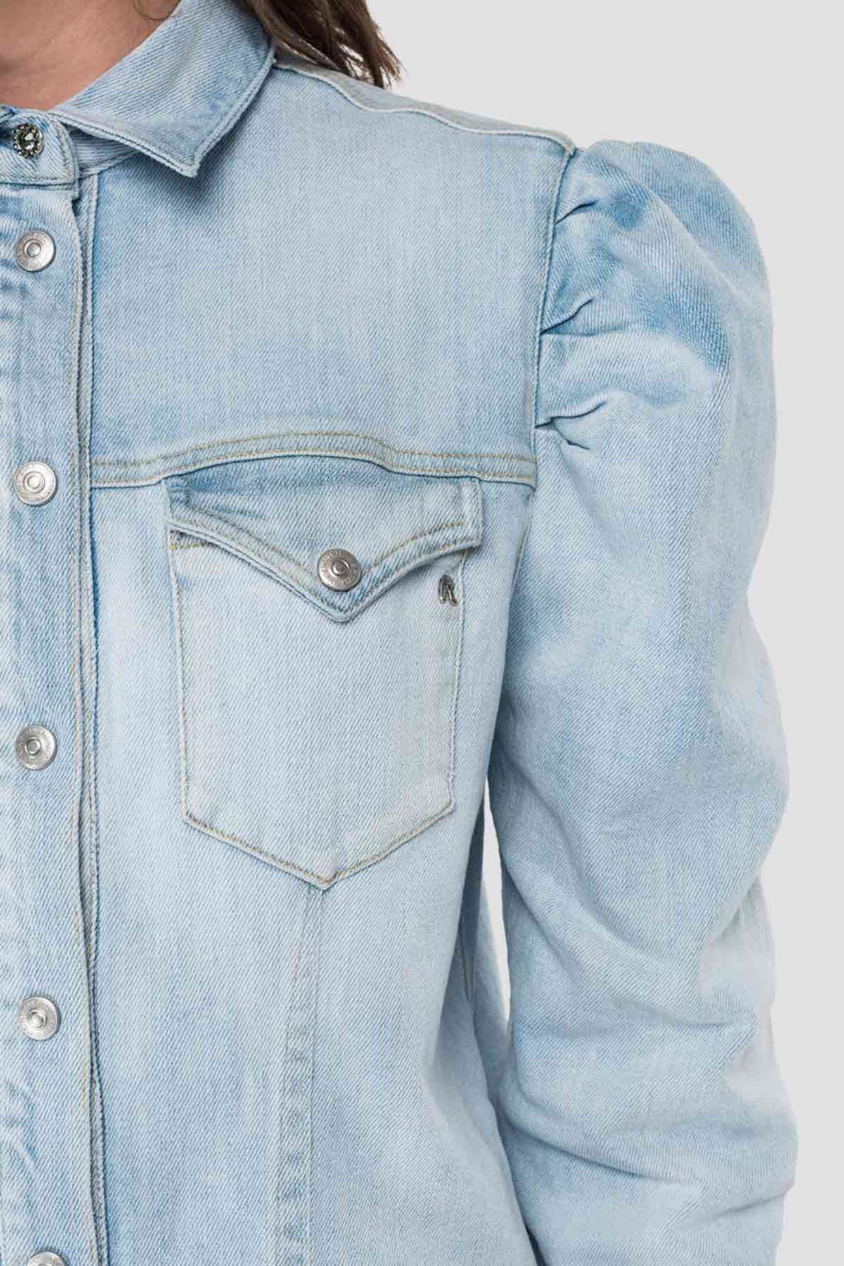 Replay Balon Kollu Mini Denim Elbise-Libas Trendy Fashion Store