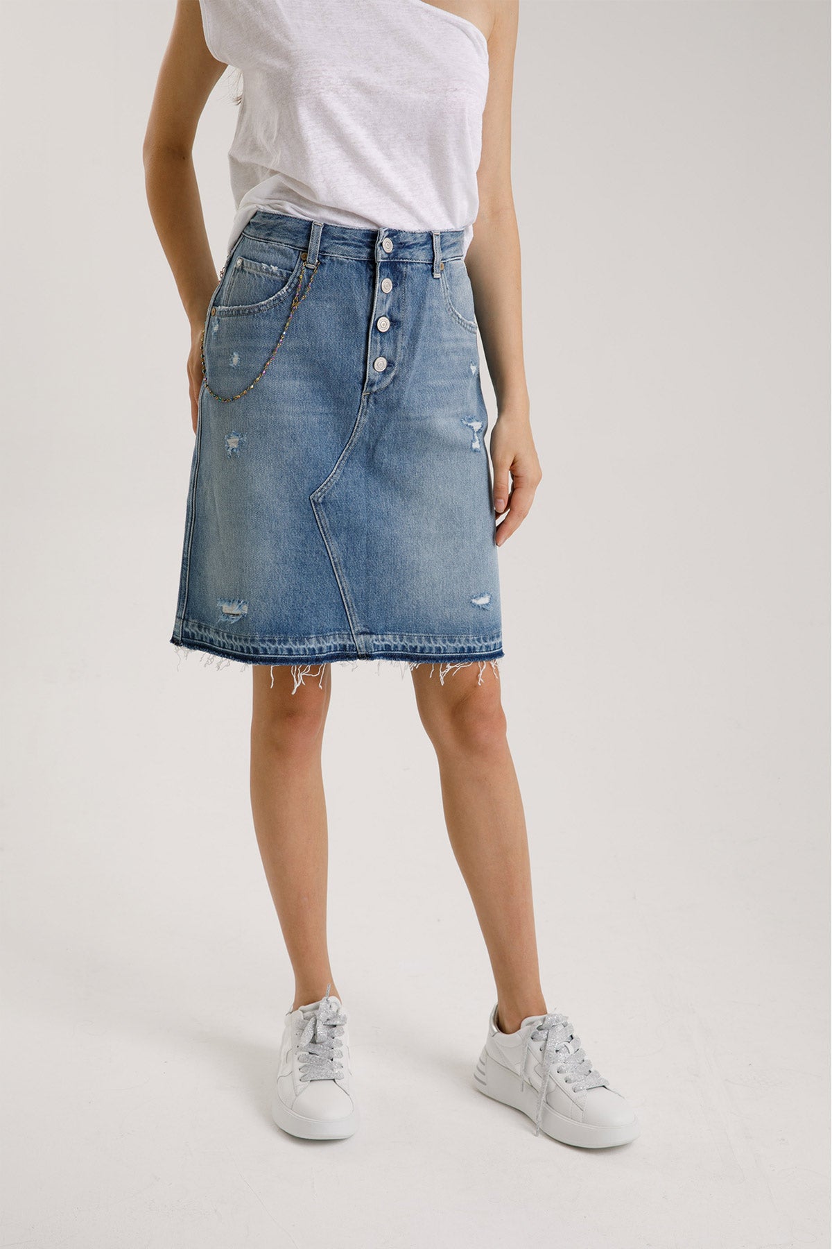 Replay Diz Üstü Denim Etek-Libas Trendy Fashion Store