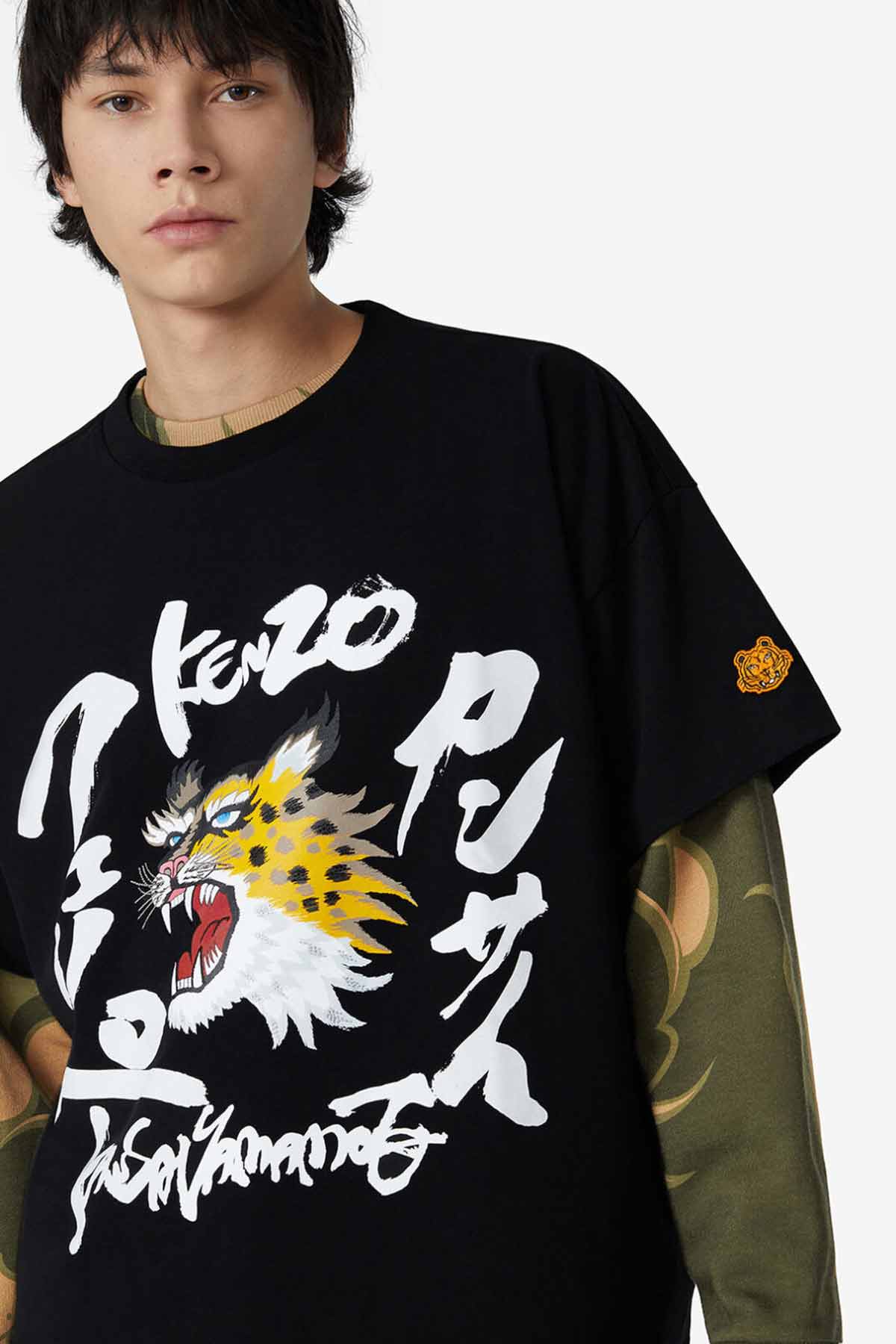 Kenzo Bol Kesim Çita Logolu T-shirt-Libas Trendy Fashion Store