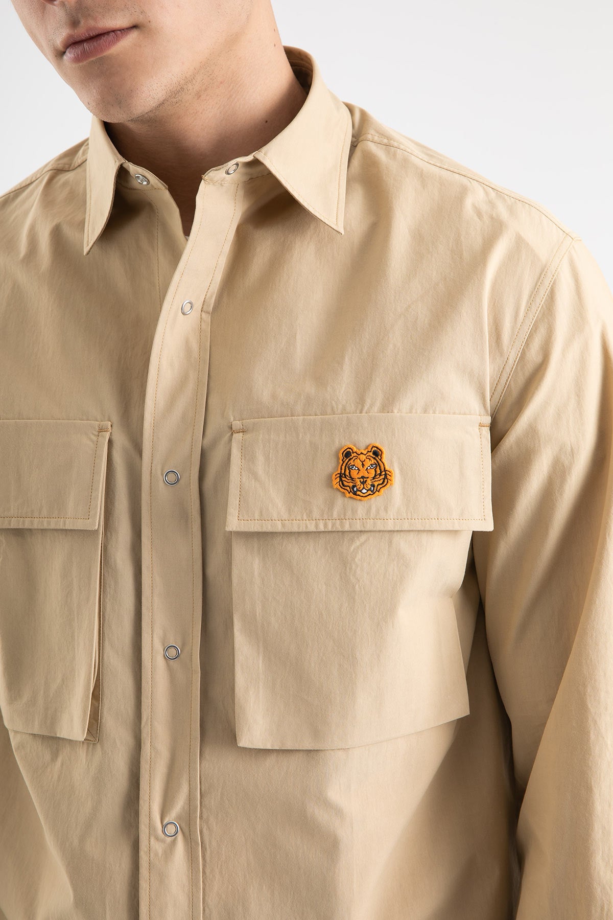 Kenzo Çıtçıt Düğmeli Kapaklı Cepli Gömlek-Libas Trendy Fashion Store