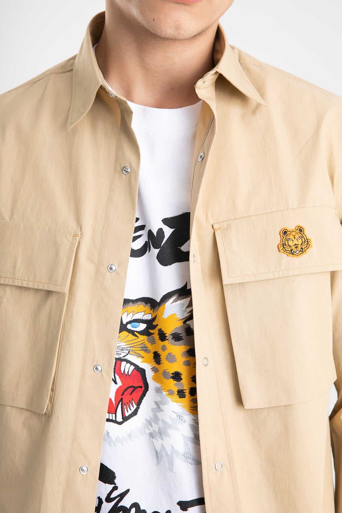 Kenzo Çıtçıt Düğmeli Kapaklı Cepli Gömlek-Libas Trendy Fashion Store