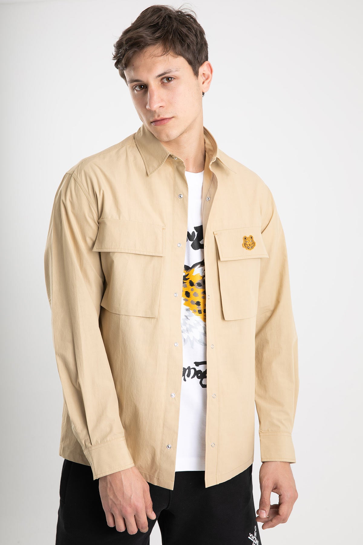 Kenzo Çıtçıt Düğmeli Kapaklı Cepli Gömlek-Libas Trendy Fashion Store