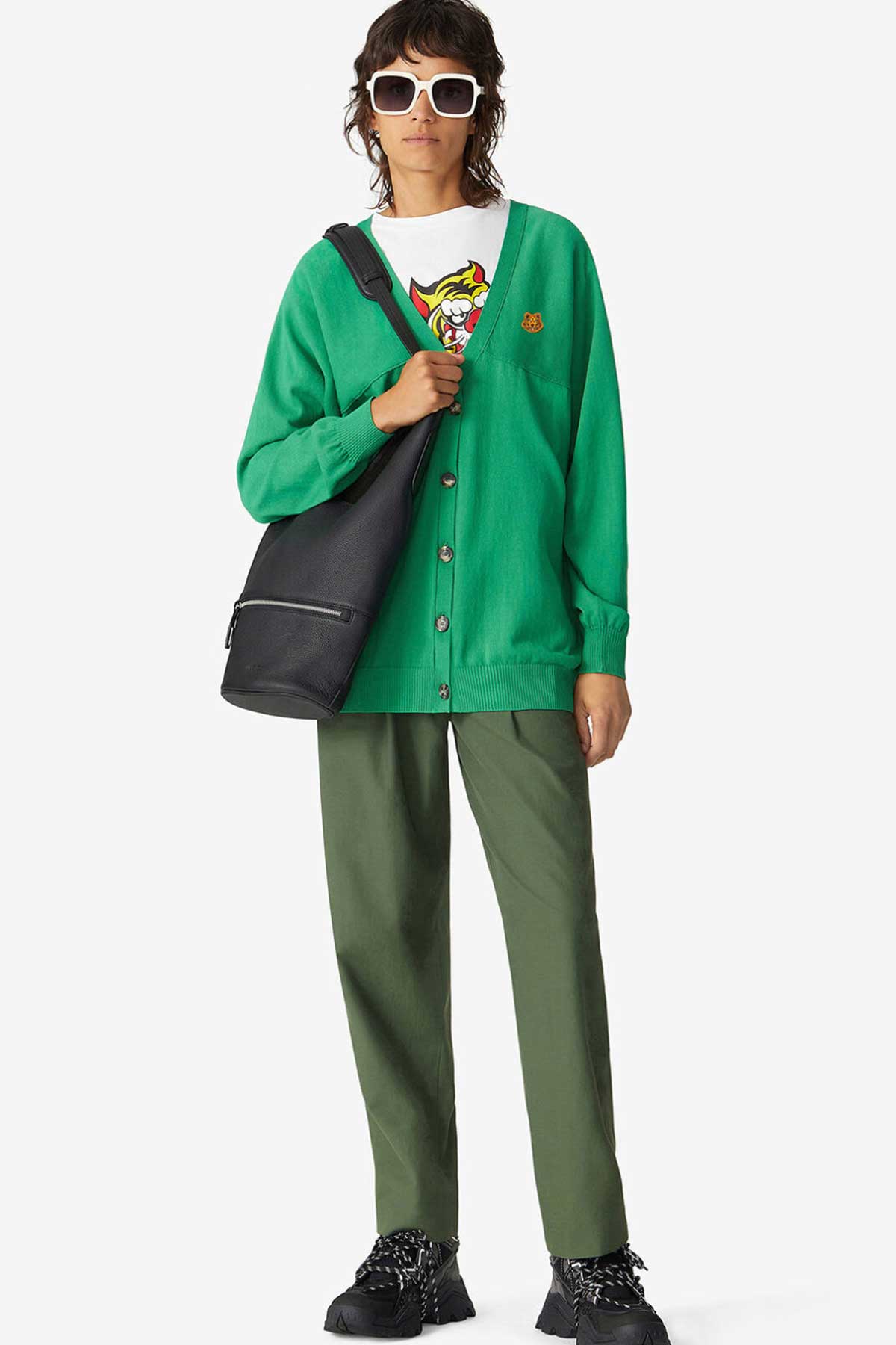 Kenzo Kaplan Logolu Triko Ceket-Libas Trendy Fashion Store