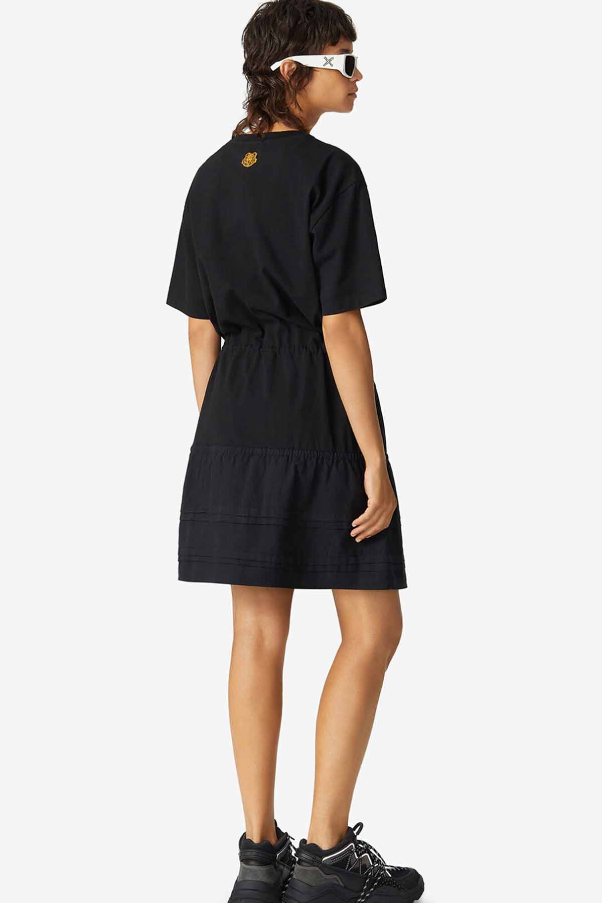 Kenzo Çita Logolu Belden Büzgülü Elbise-Libas Trendy Fashion Store