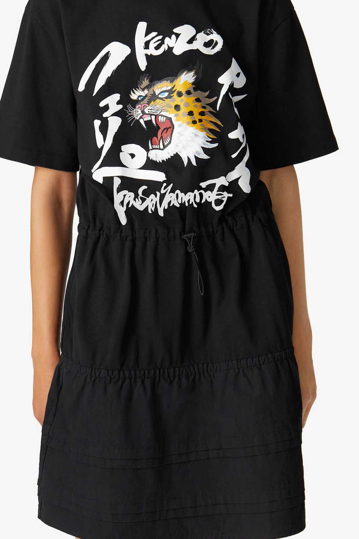 Kenzo Çita Logolu Belden Büzgülü Elbise-Libas Trendy Fashion Store