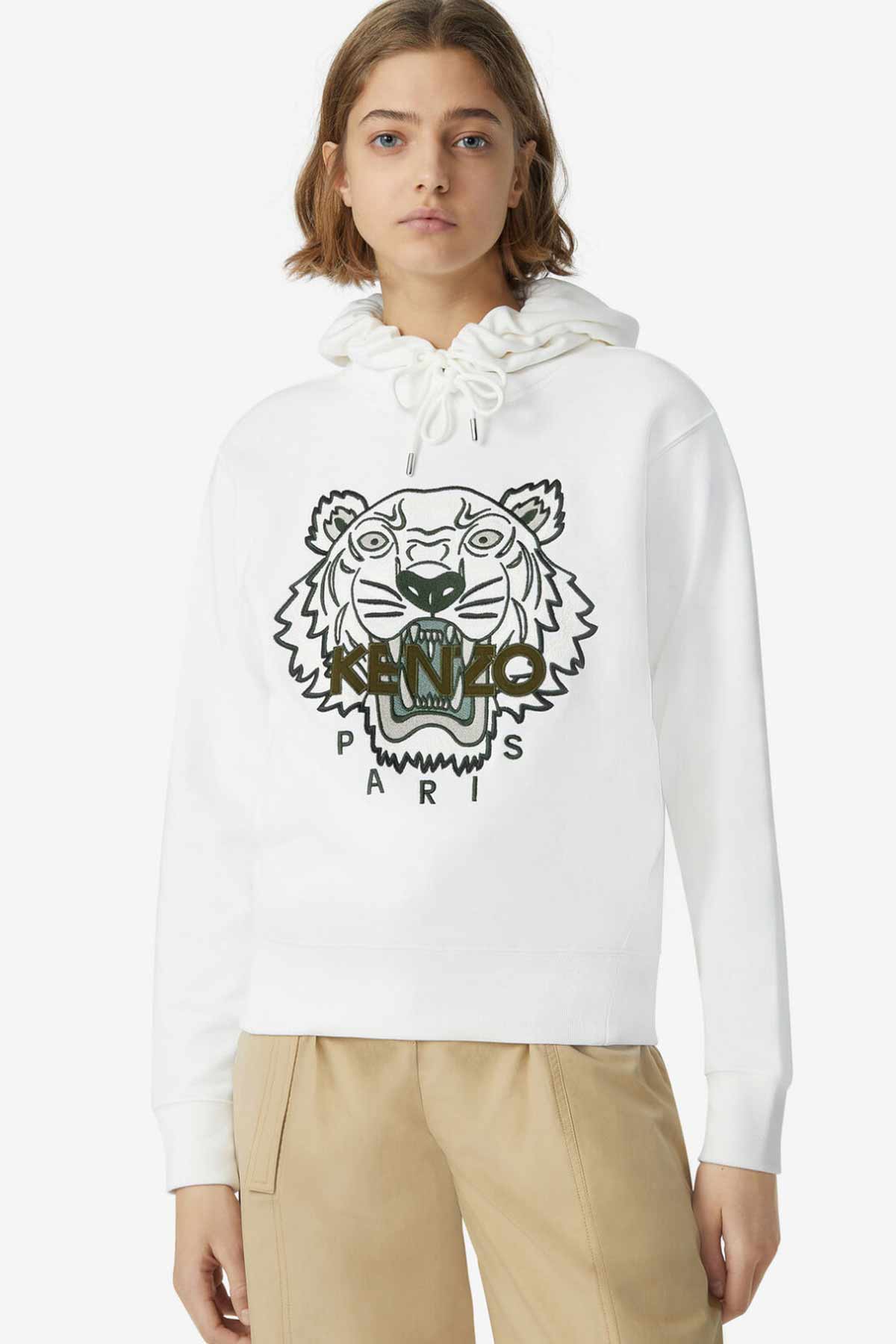 Kenzo Kaplan Logolu Kapüşonlu Sweatshirt-Libas Trendy Fashion Store