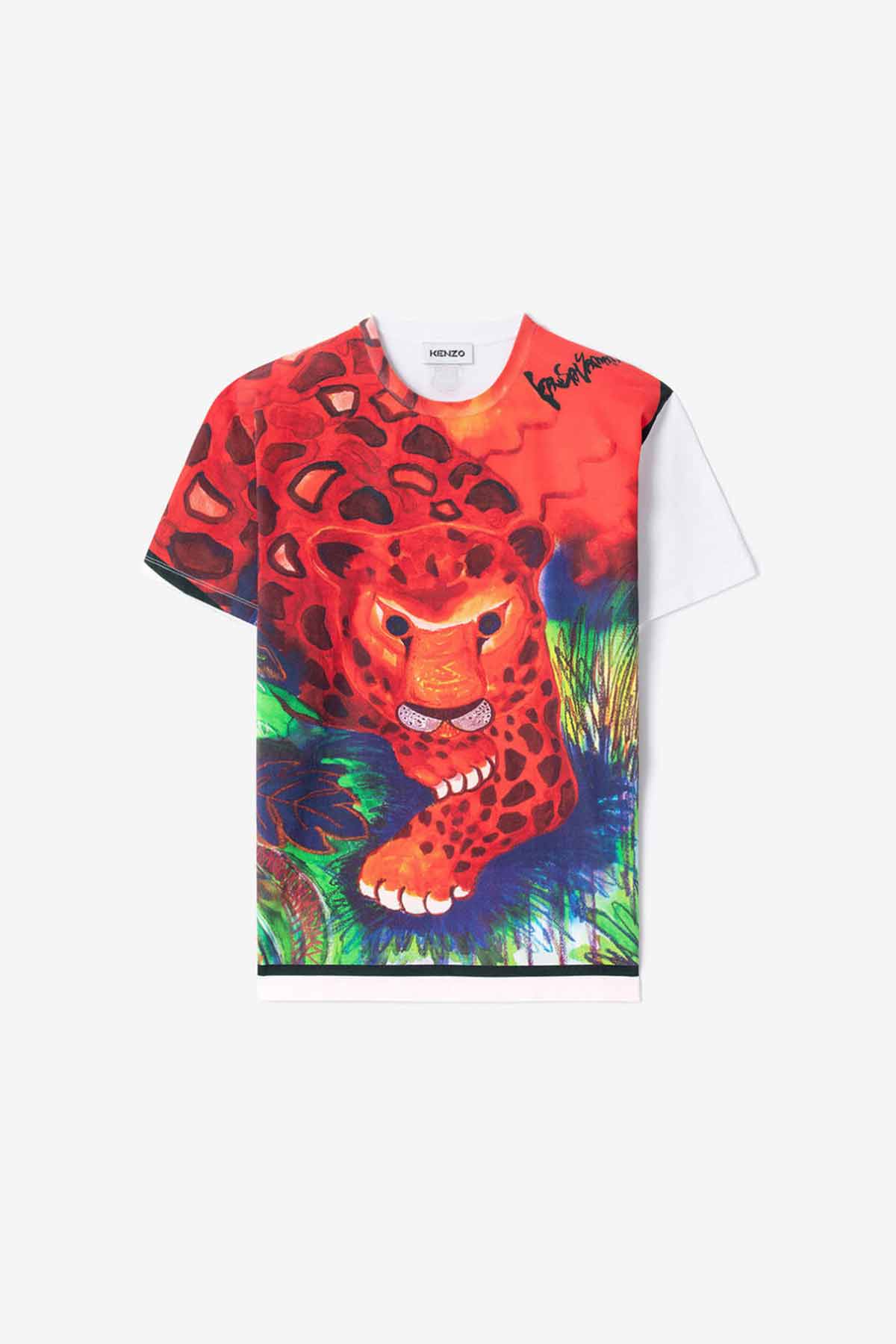 Kenzo Leopar Logolu Bol Kesim T-shirt-Libas Trendy Fashion Store