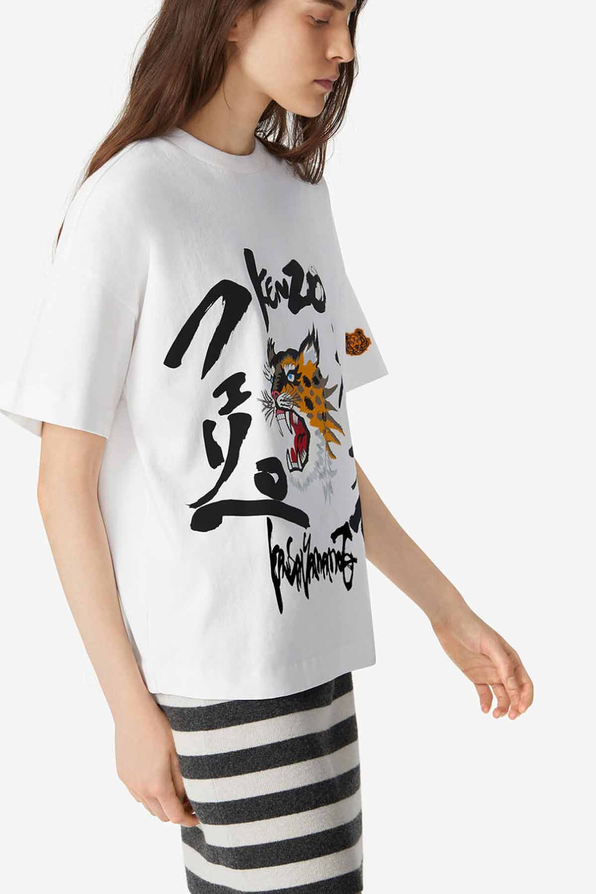 Kenzo Çita Logolu Bol Kesim T-shirt-Libas Trendy Fashion Store