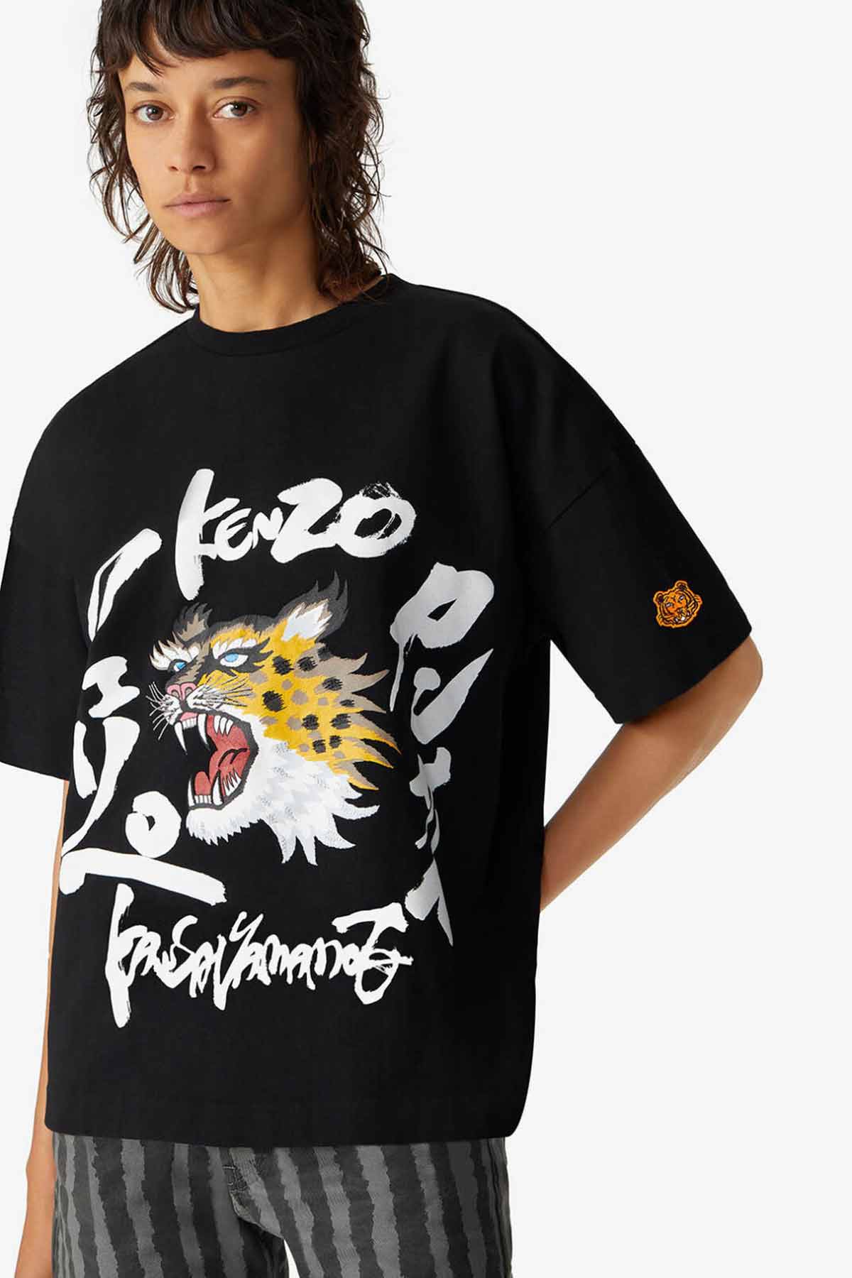 Kenzo Çita Logolu Bol Kesim T-shirt-Libas Trendy Fashion Store