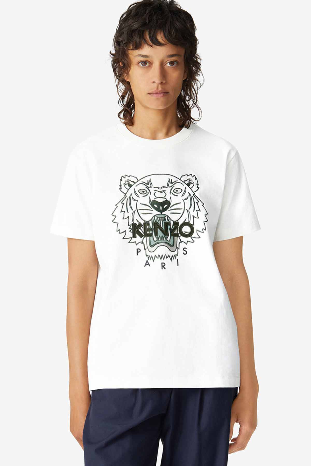 Kenzo Kaplan Logolu Bol Kesim T-shirt-Libas Trendy Fashion Store