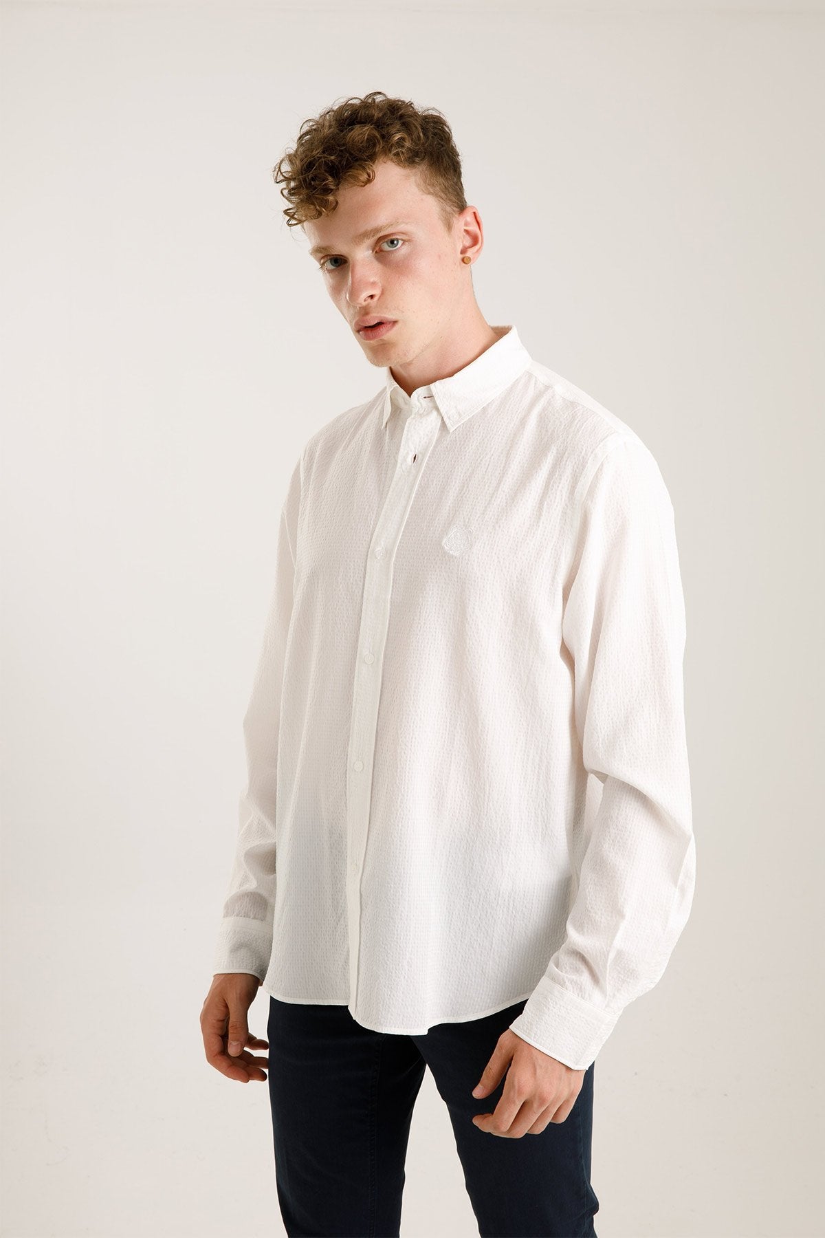 Kenzo Geniş Kesim Gofre Gömlek-Libas Trendy Fashion Store