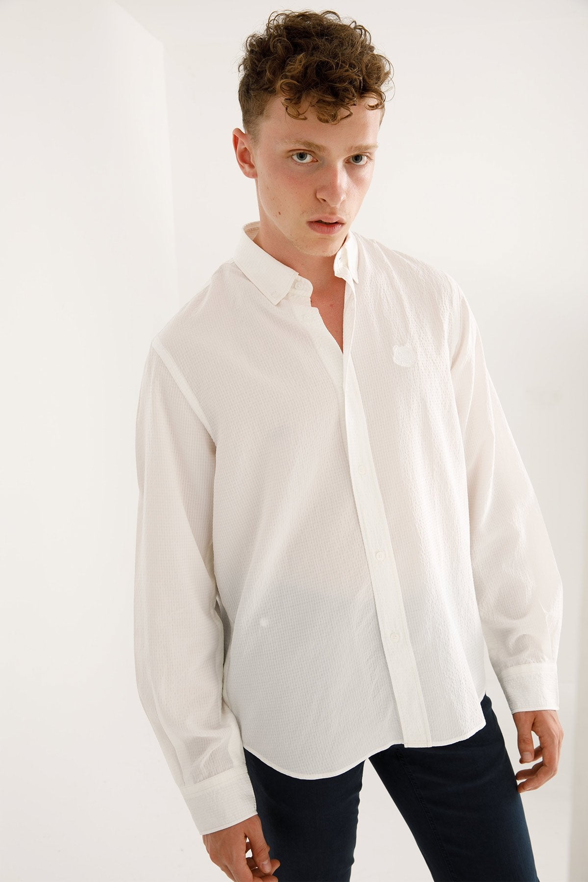 Kenzo Geniş Kesim Gofre Gömlek-Libas Trendy Fashion Store