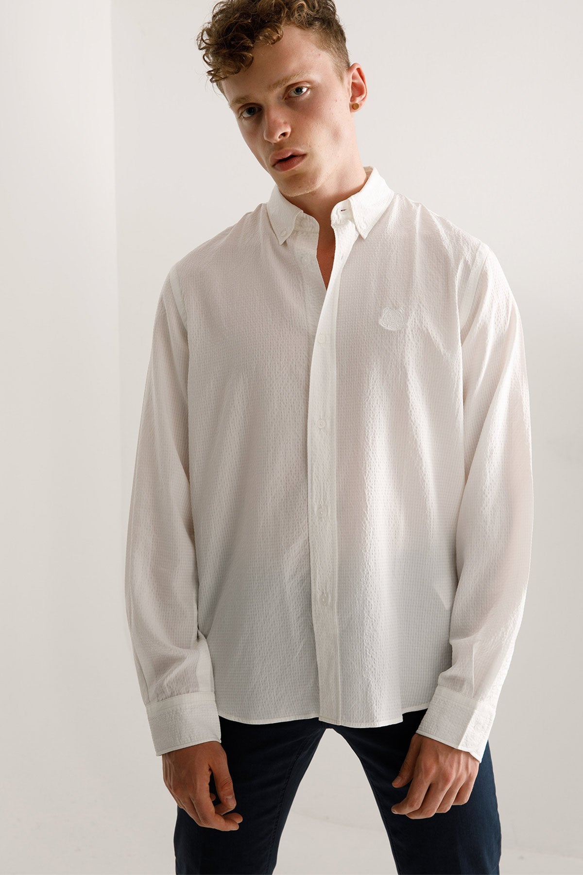 Kenzo Geniş Kesim Gofre Gömlek-Libas Trendy Fashion Store