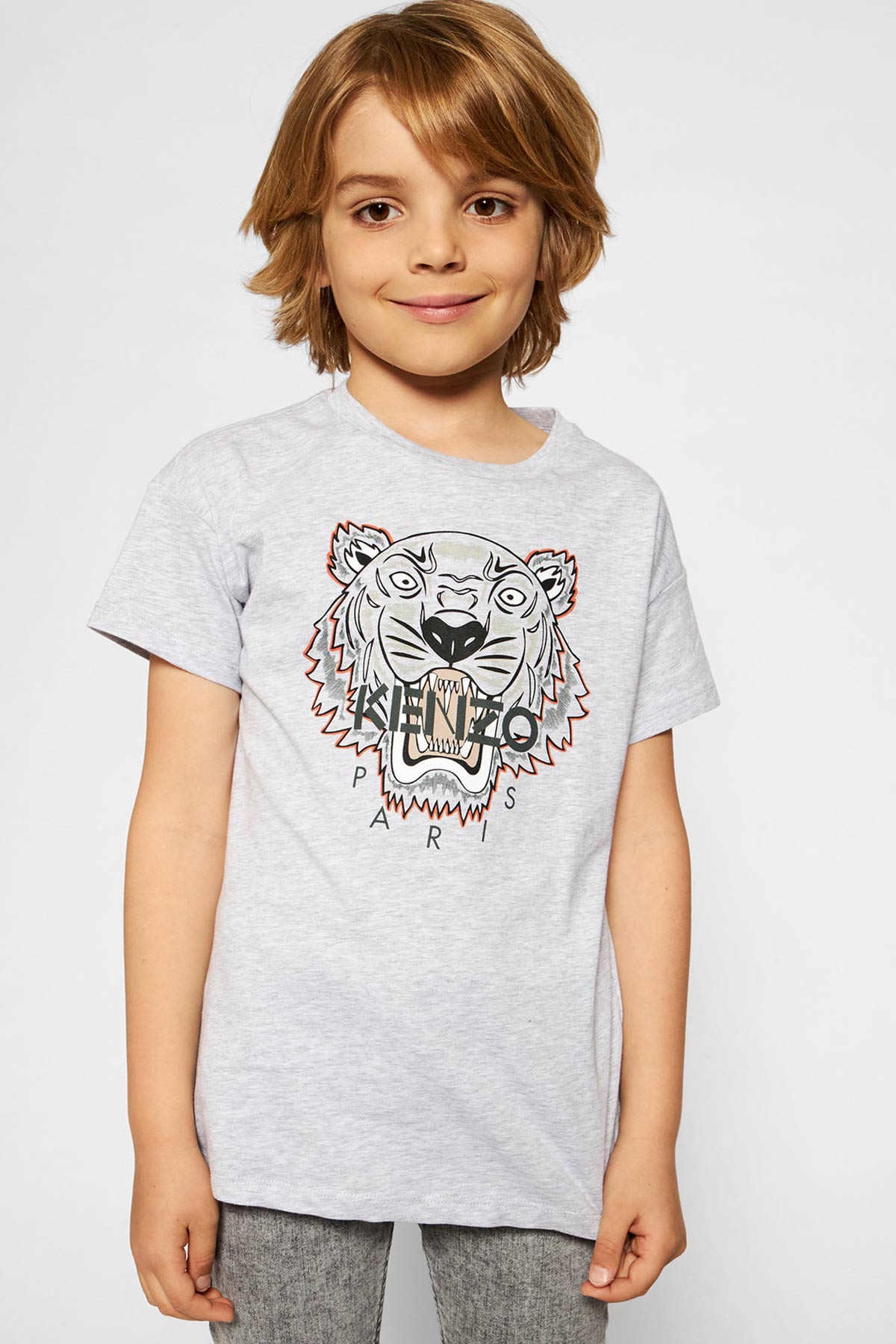 Kenzo Kids 3-6 Yaş Erkek Çocuk Kaplan Logolu T-shirt-Libas Trendy Fashion Store