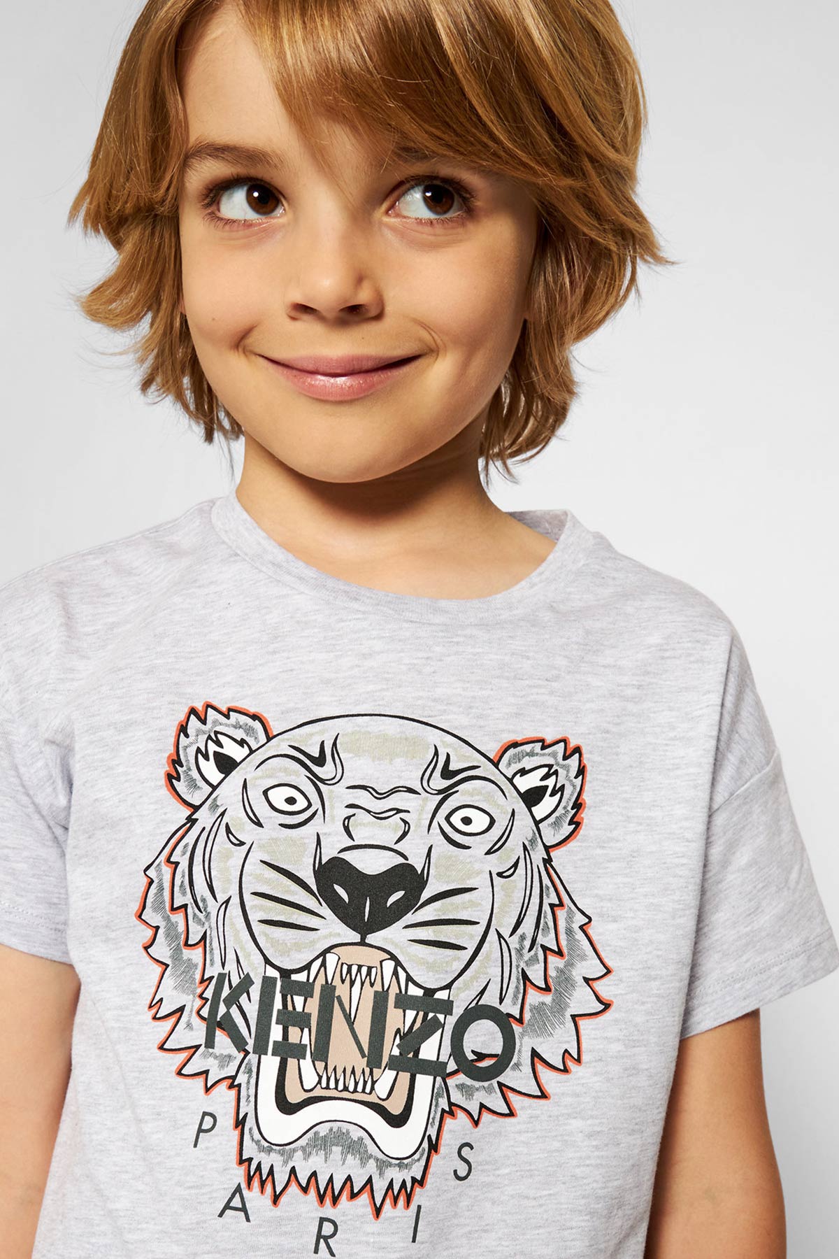 Kenzo Kids 3-6 Yaş Erkek Çocuk Kaplan Logolu T-shirt-Libas Trendy Fashion Store