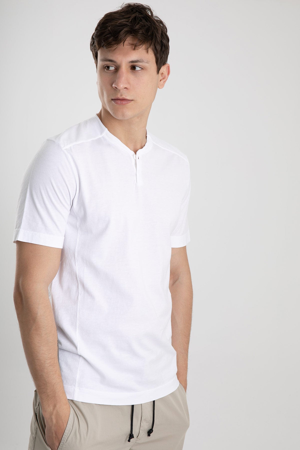 Transit Düğmeli Yaka Kısa Kollu T-shirt-Libas Trendy Fashion Store