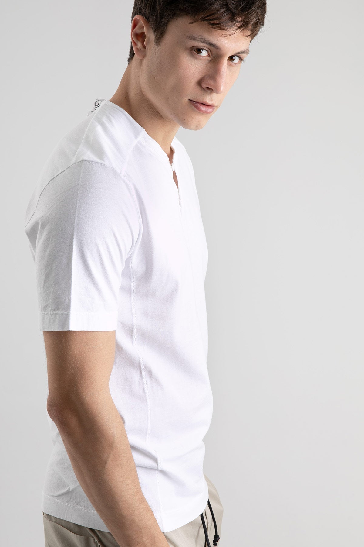 Transit Düğmeli Yaka Kısa Kollu T-shirt-Libas Trendy Fashion Store