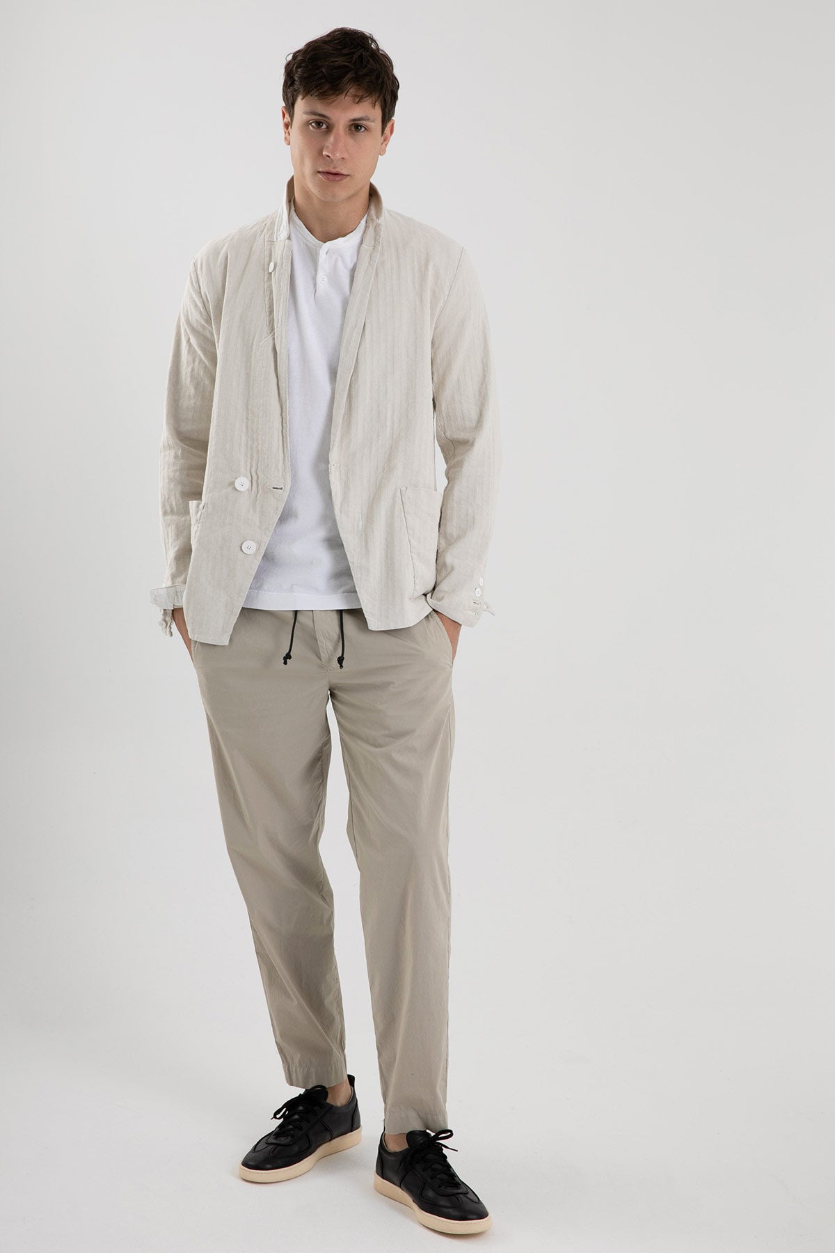 Transit Düğmeli Yaka Kısa Kollu T-shirt-Libas Trendy Fashion Store