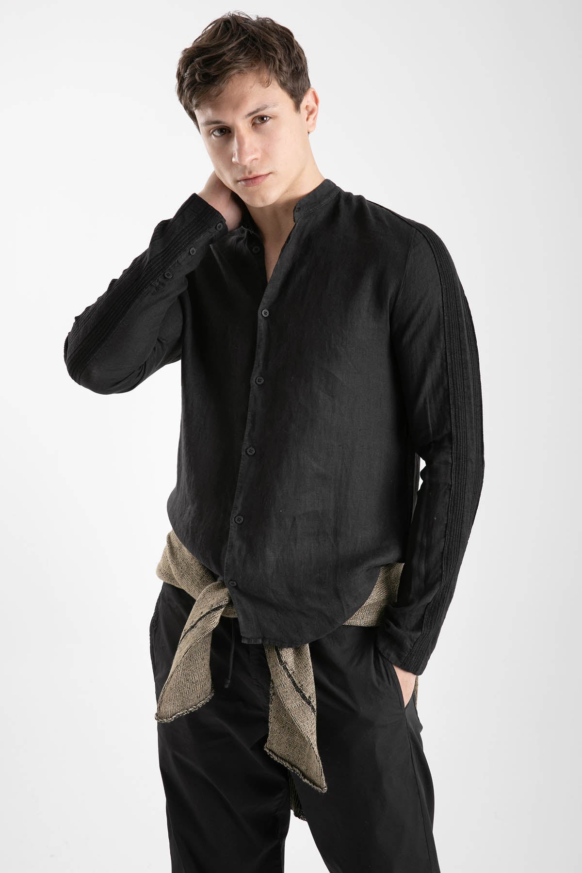 Transit Hakim Yaka Keten Gömlek-Libas Trendy Fashion Store