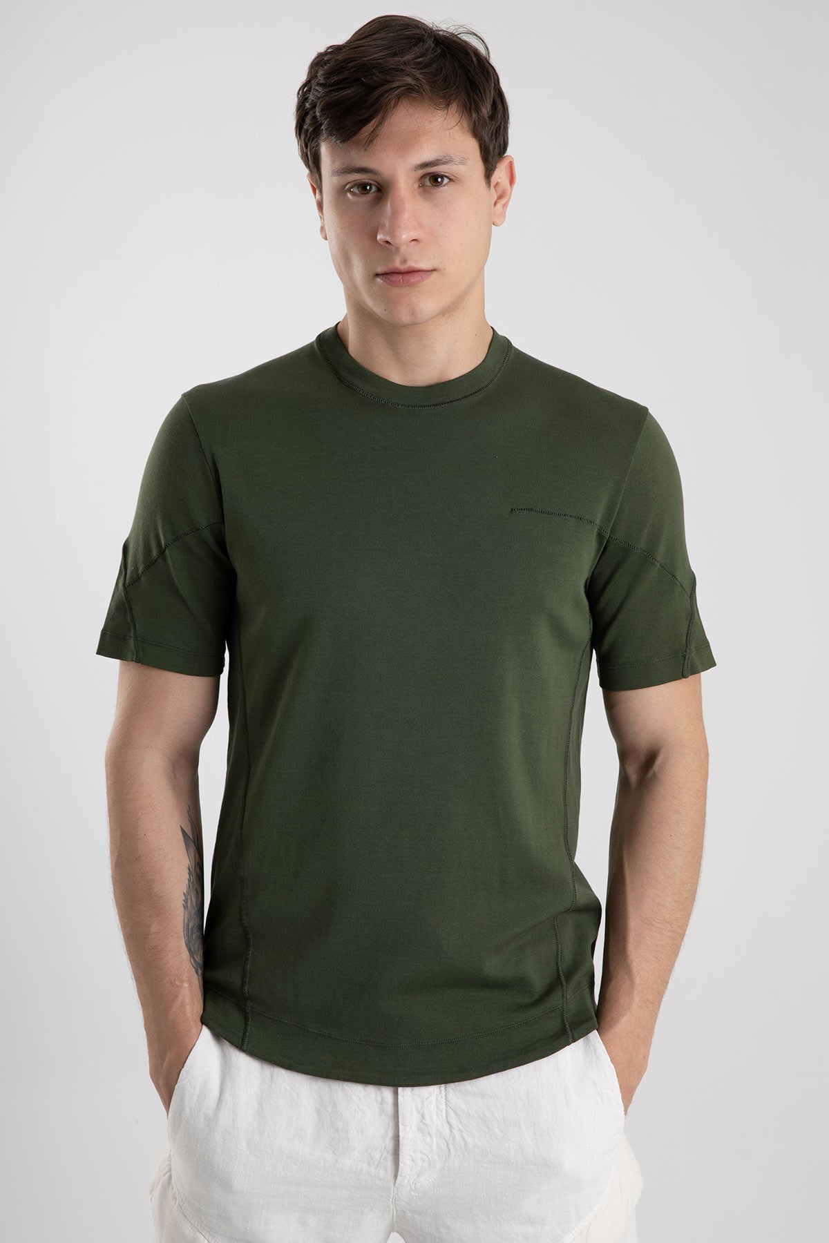 Transit Yuvarlak Yaka Kısa Kollu T-shirt-Libas Trendy Fashion Store