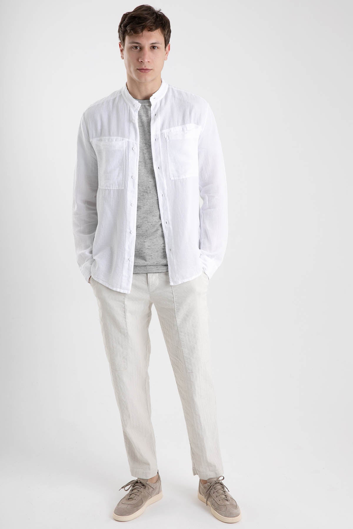 Transit İpekli Çizgili T-shirt-Libas Trendy Fashion Store