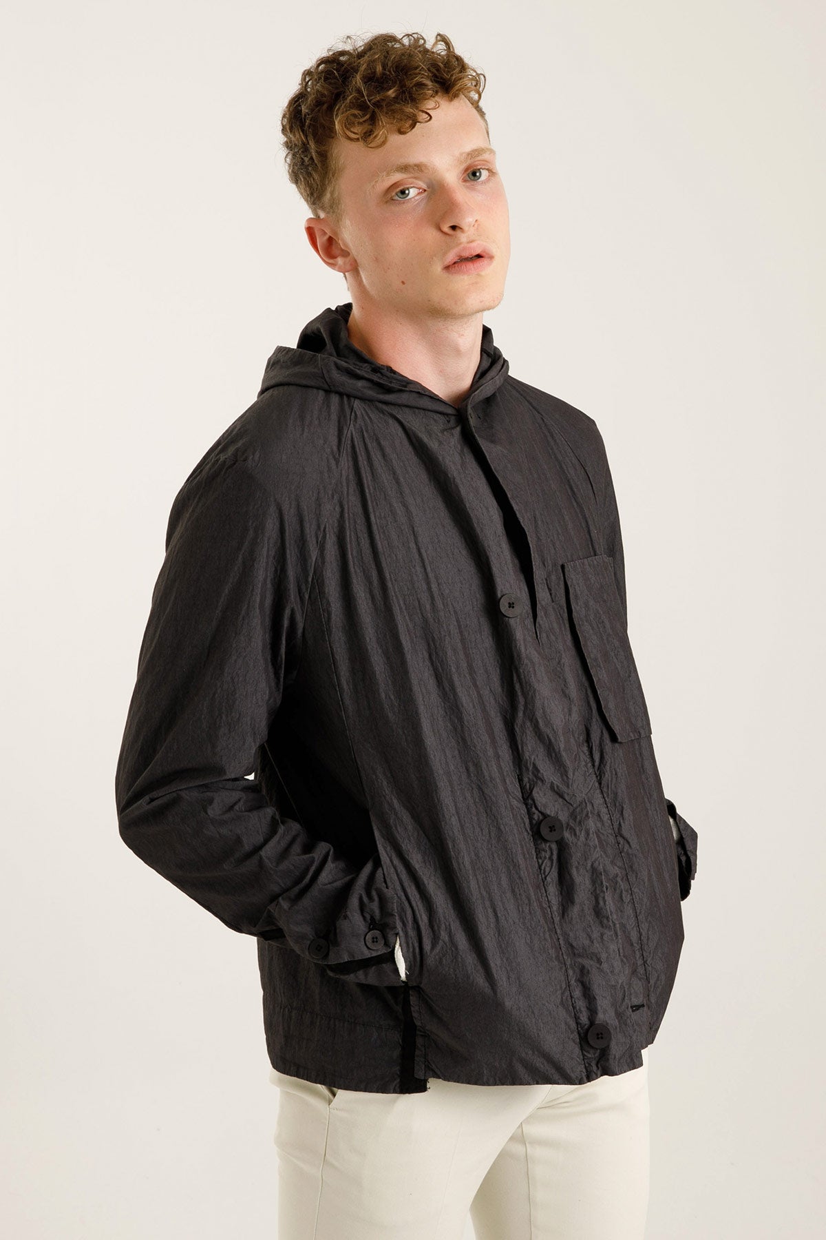 Transit Kapüşonlu İnce Mont Ceket-Libas Trendy Fashion Store