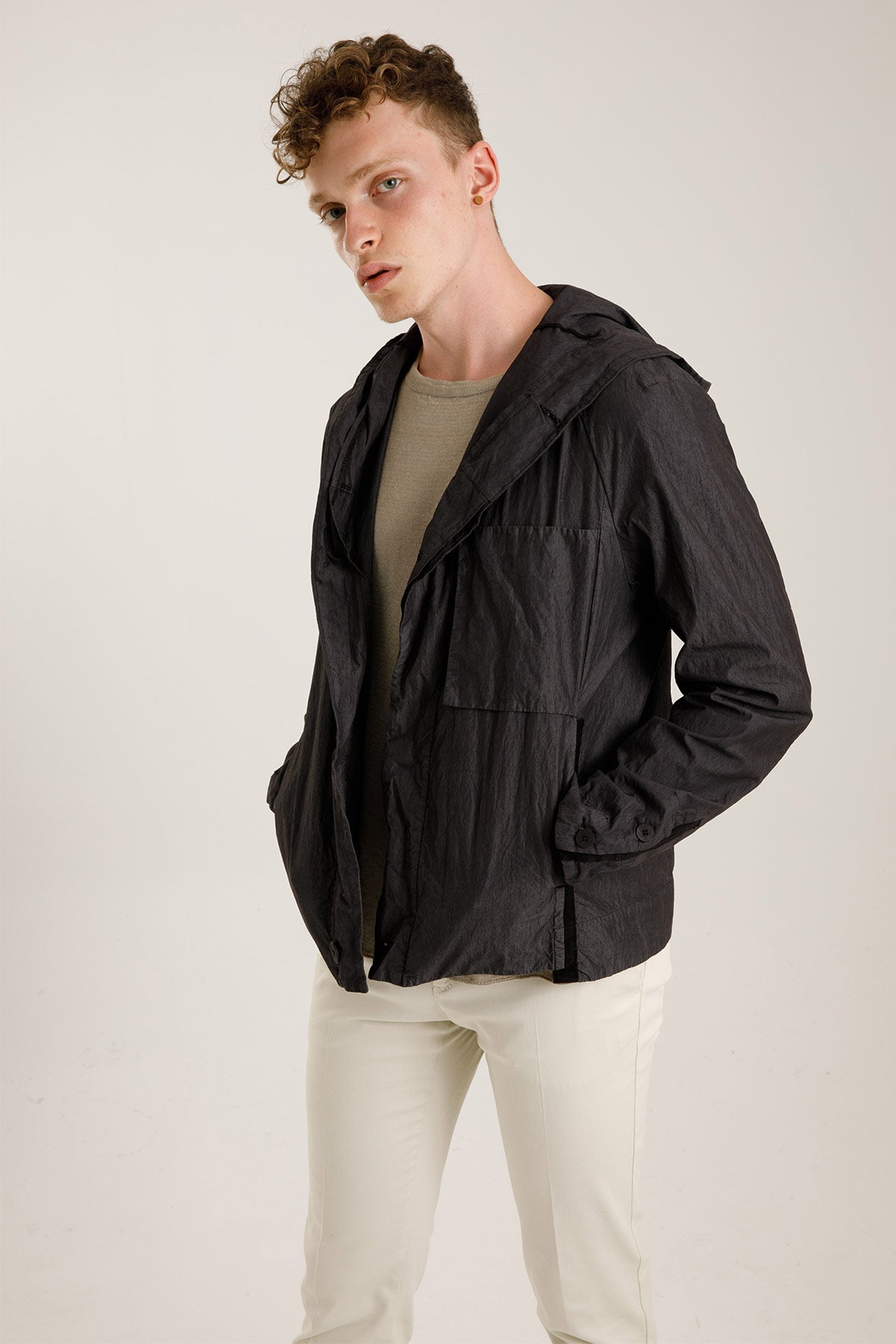 Transit Kapüşonlu İnce Mont Ceket-Libas Trendy Fashion Store