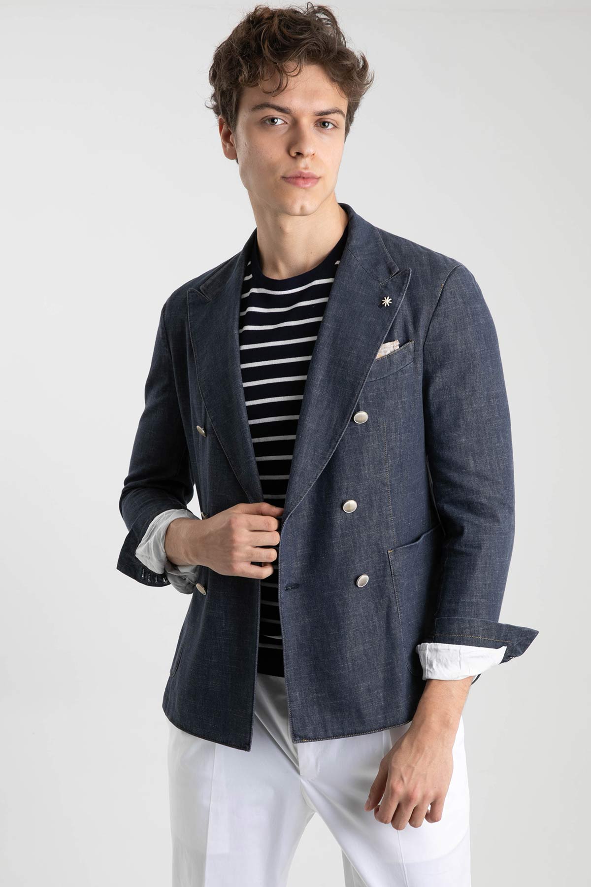 Manuel Ritz Denim Kruvaze Ceket-Libas Trendy Fashion Store