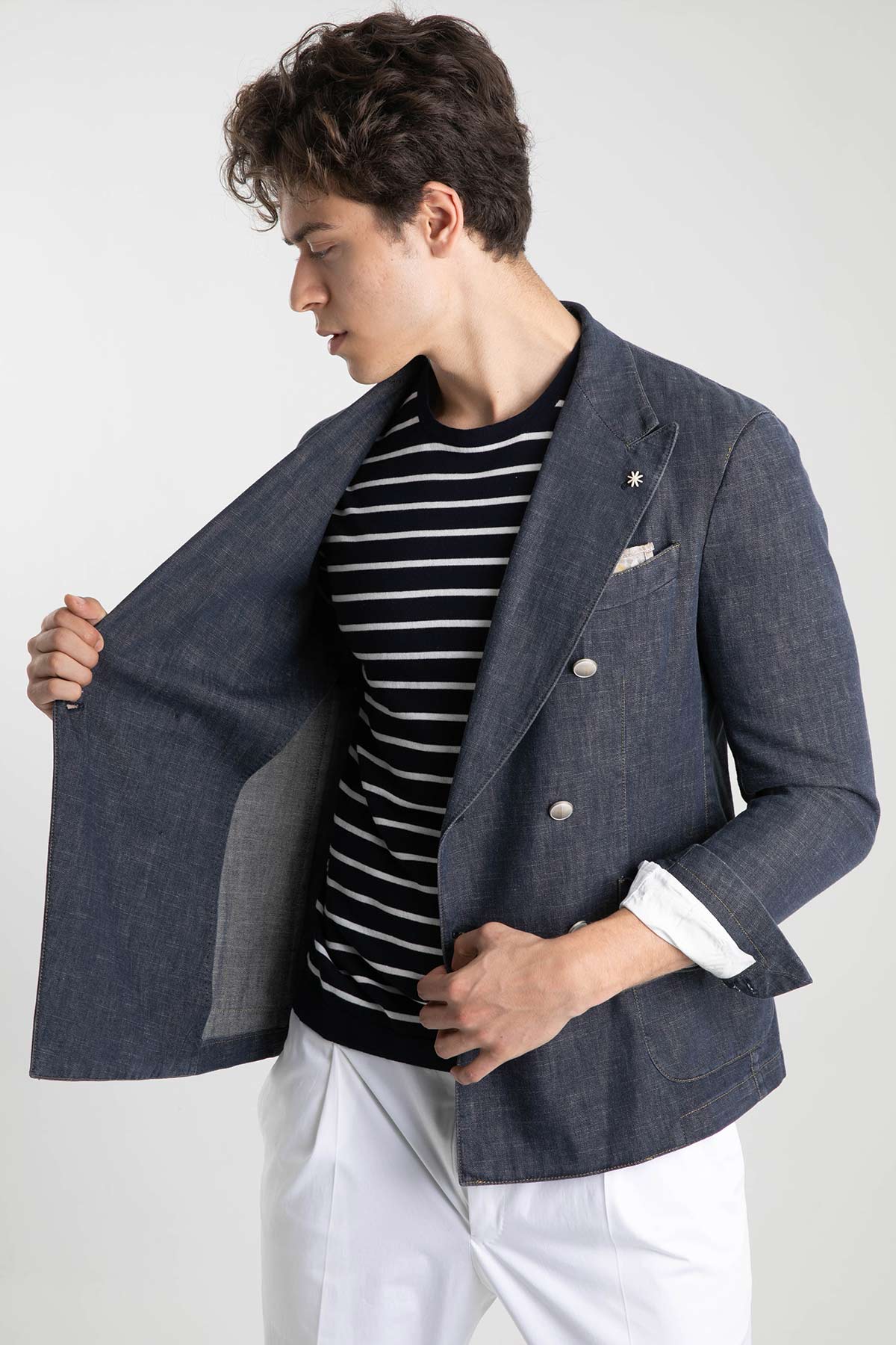 Manuel Ritz Denim Kruvaze Ceket-Libas Trendy Fashion Store