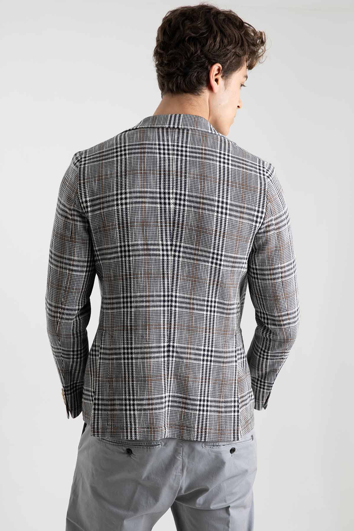 Manuel Ritz Ekoseli Ceket-Libas Trendy Fashion Store