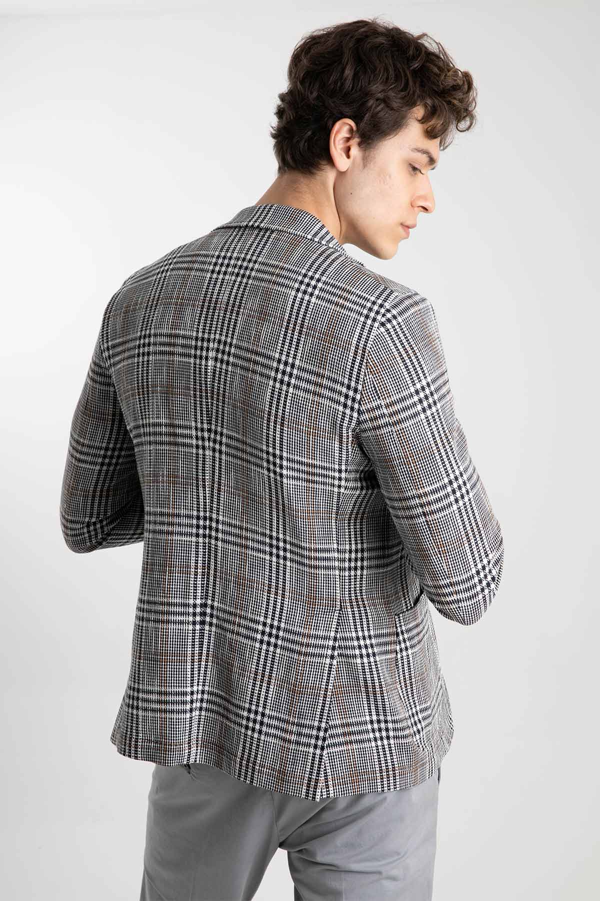 Manuel Ritz Ekoseli Ceket-Libas Trendy Fashion Store