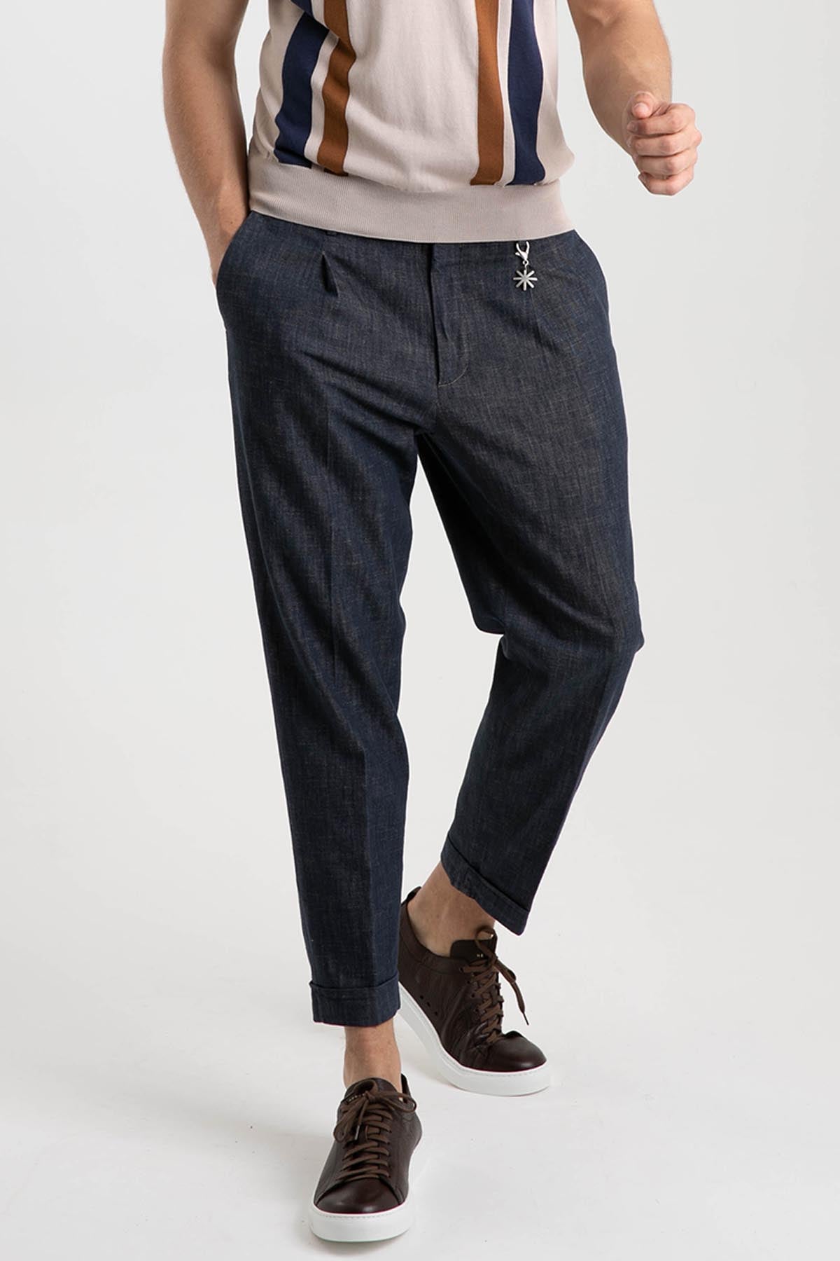 Manuel Ritz Baggy Fit Tek Pile Denim Pantolon-Libas Trendy Fashion Store