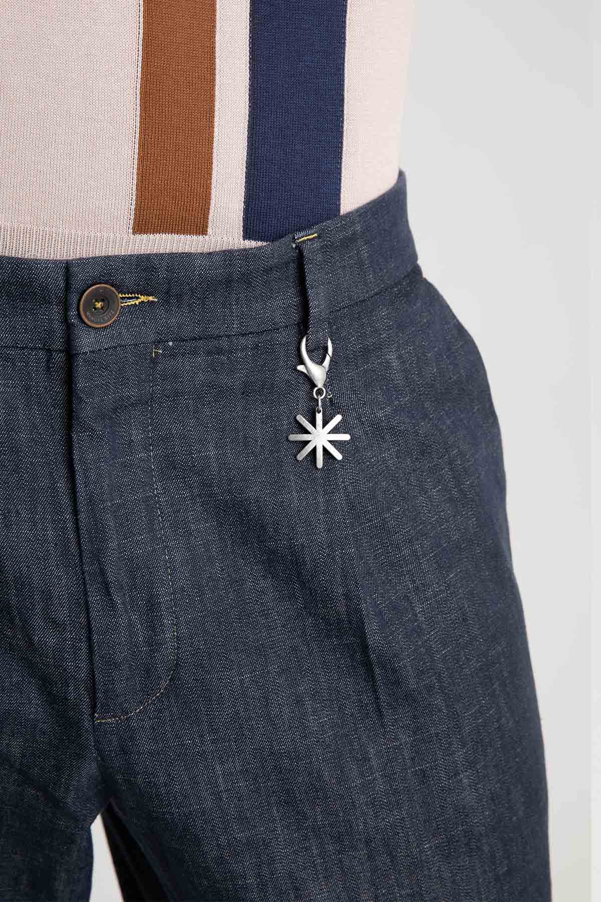 Manuel Ritz Baggy Fit Tek Pile Denim Pantolon-Libas Trendy Fashion Store