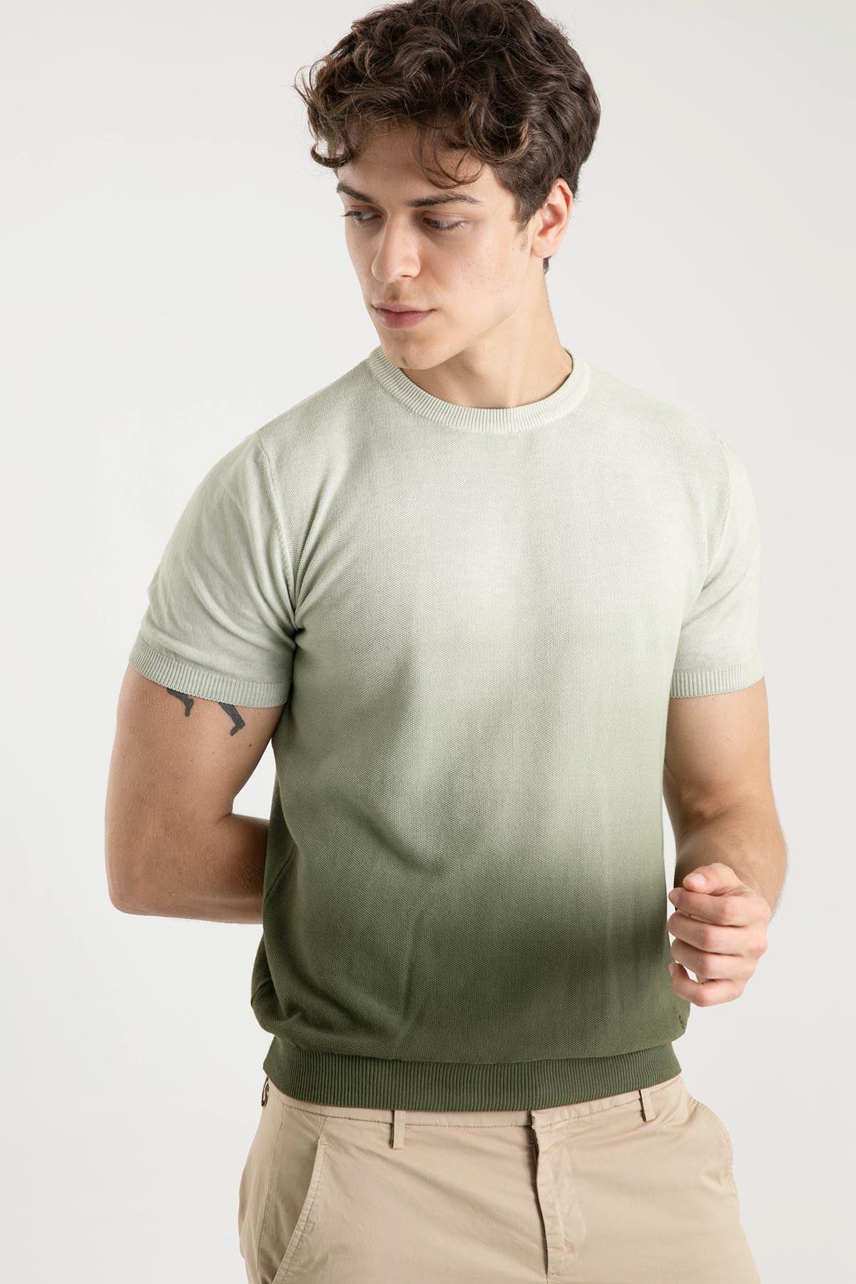 Manuel Ritz Yuvarlak Yaka Degrade T-shirt-Libas Trendy Fashion Store