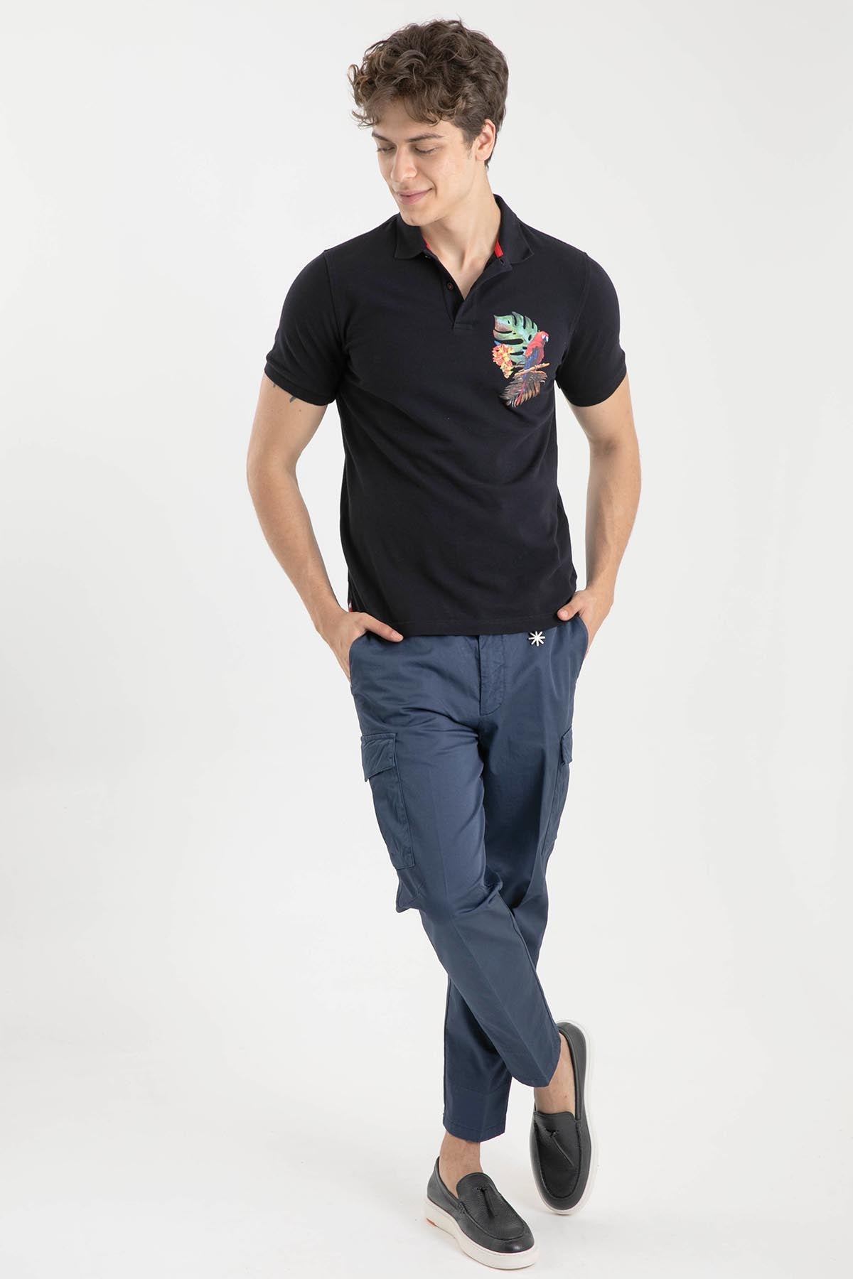 Manuel Ritz Tropik Temalı Polo Yaka T-shirt-Libas Trendy Fashion Store