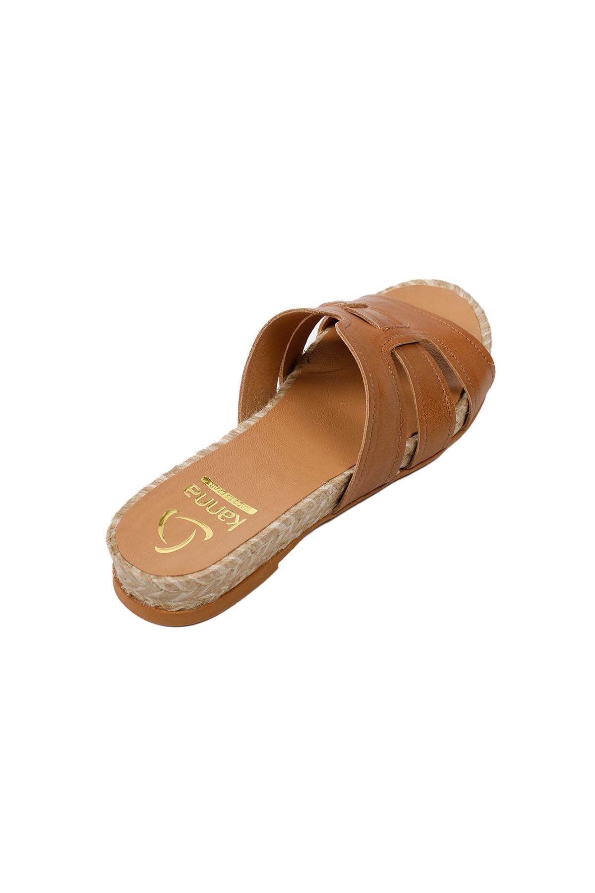 Kanna Hasır Taban Deri Terlik-Libas Trendy Fashion Store