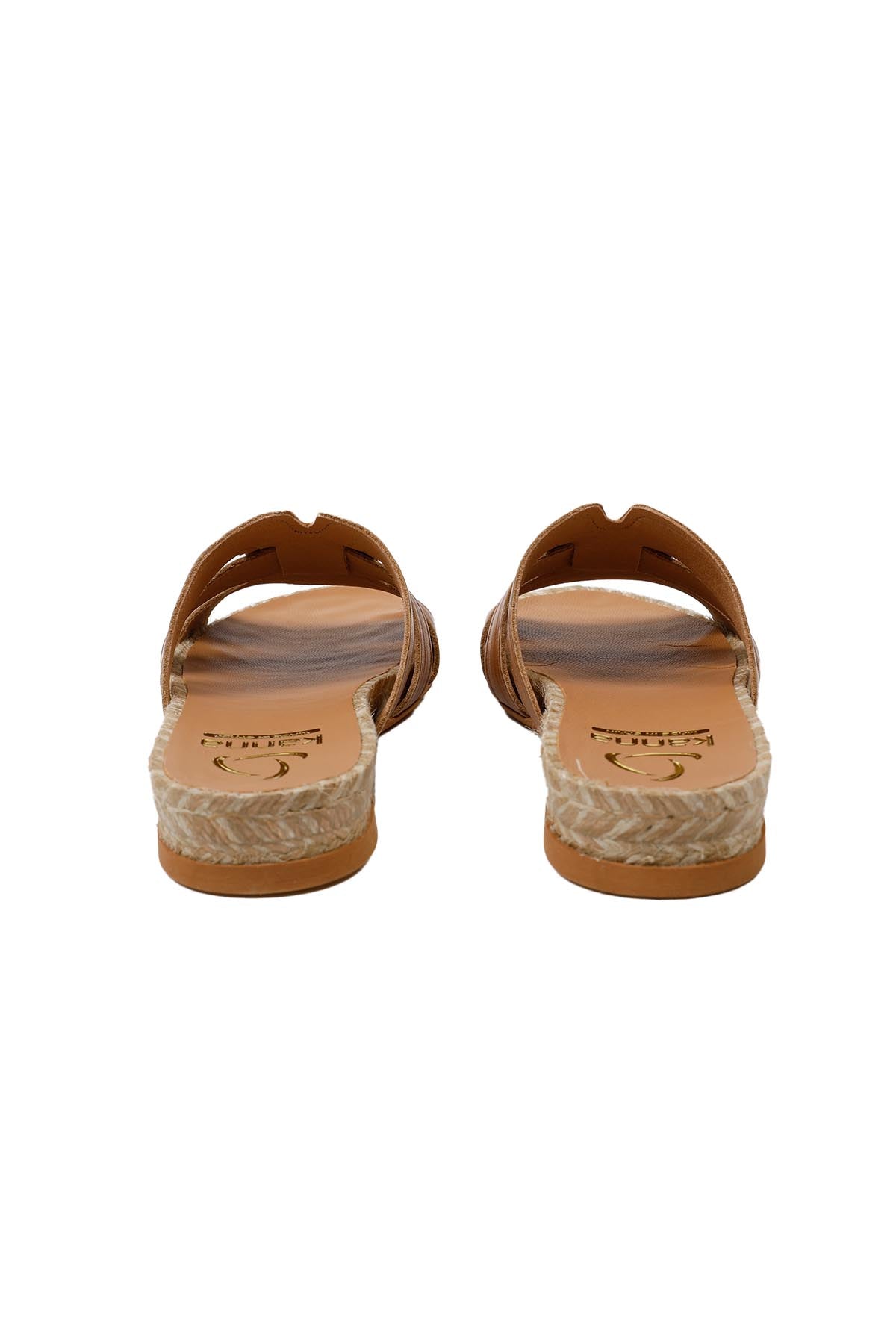 Kanna Hasır Taban Deri Terlik-Libas Trendy Fashion Store